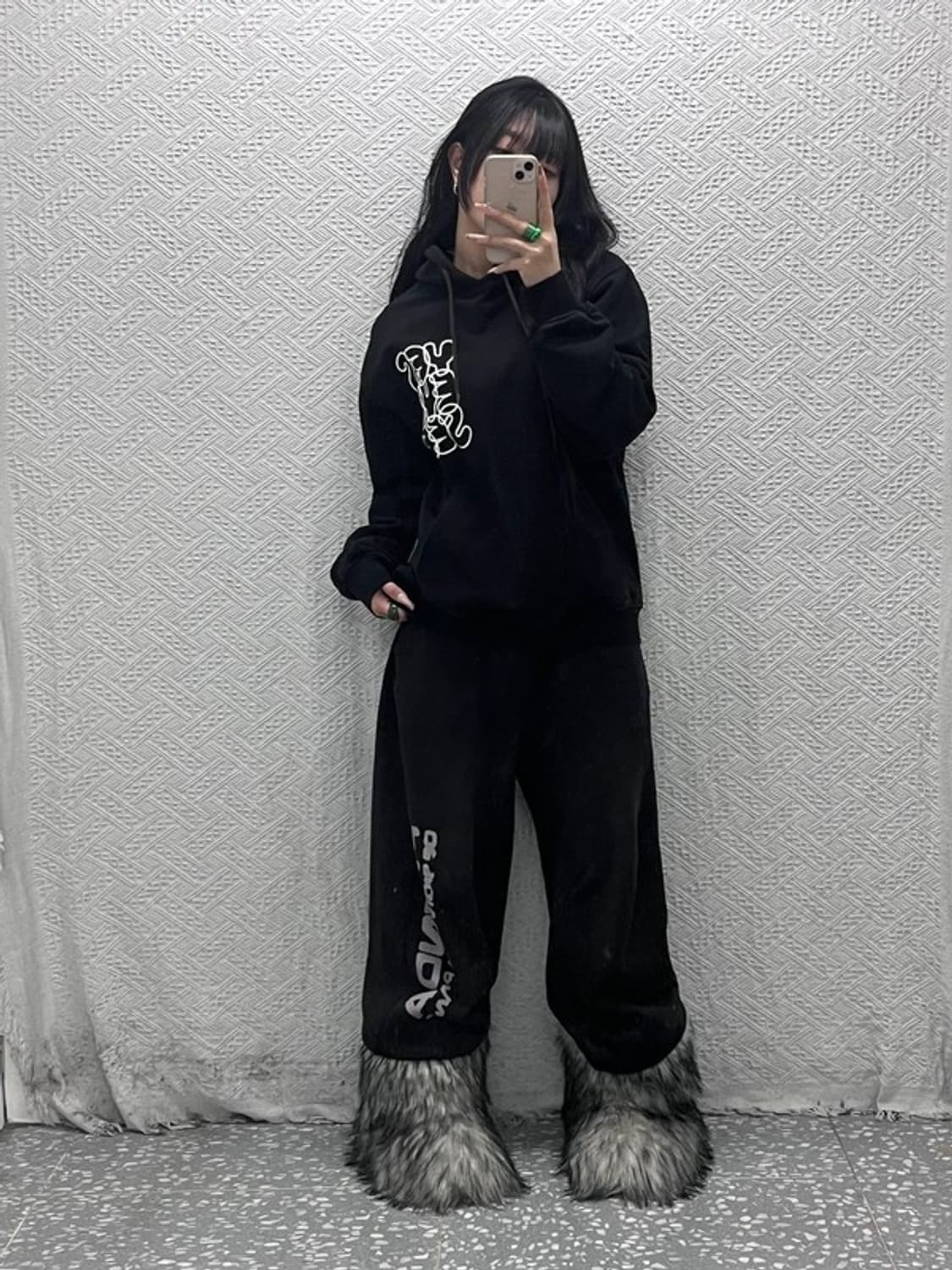 예스아이씨 스트릿힙합 빈티지 빅로고 후드티 S C08206 상품이미지2