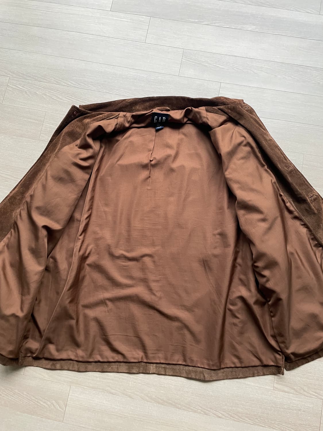 90s 올드갭 스웨이드 셔츠 자켓 레더 상품이미지6