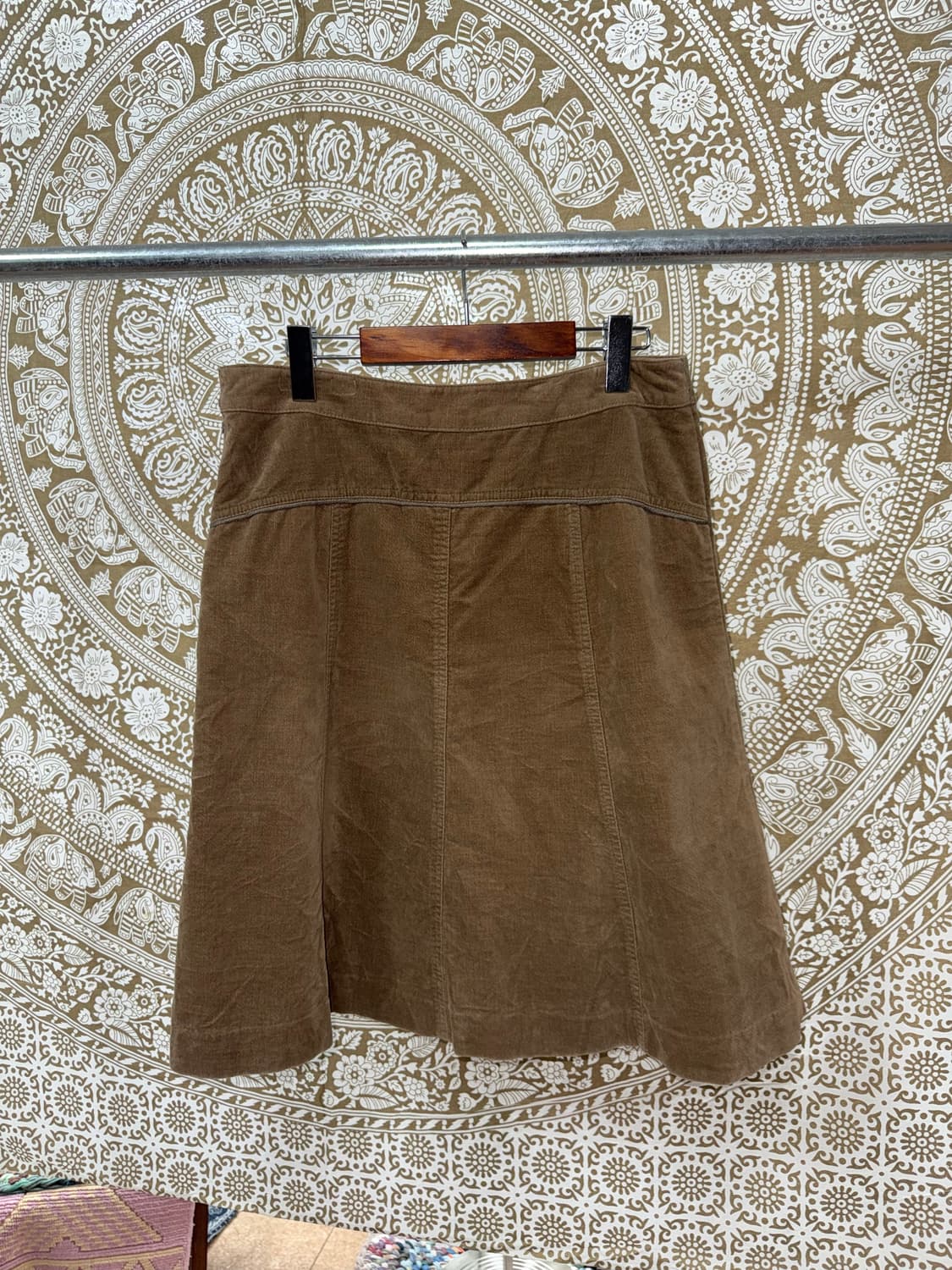 빈티지 여성 벨벳 미디스커트  상품이미지5