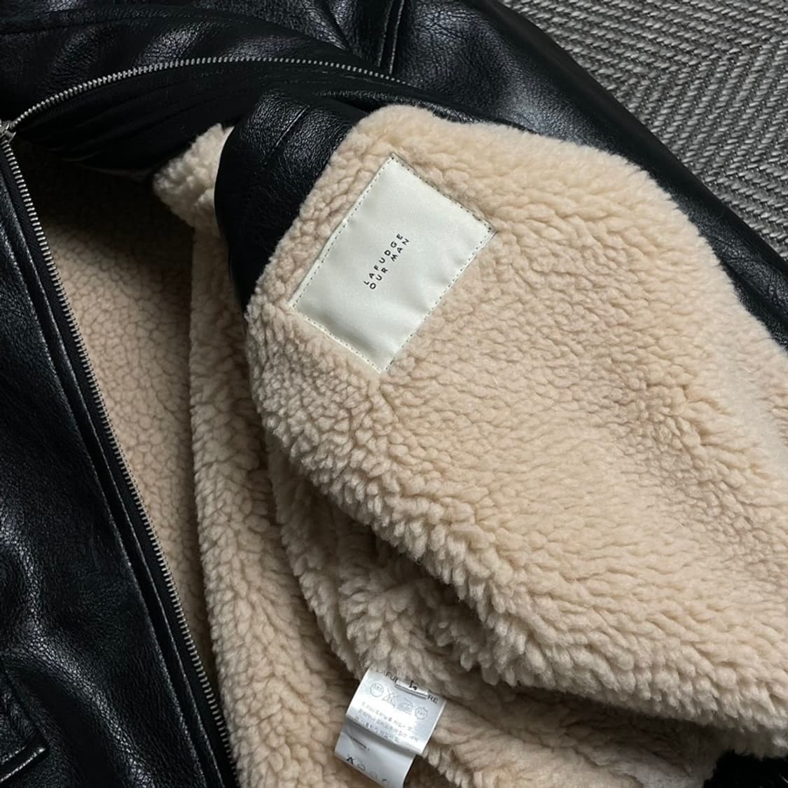 라퍼지 스토어 미니멀 봄버 레더 자켓y 5390 상품이미지4