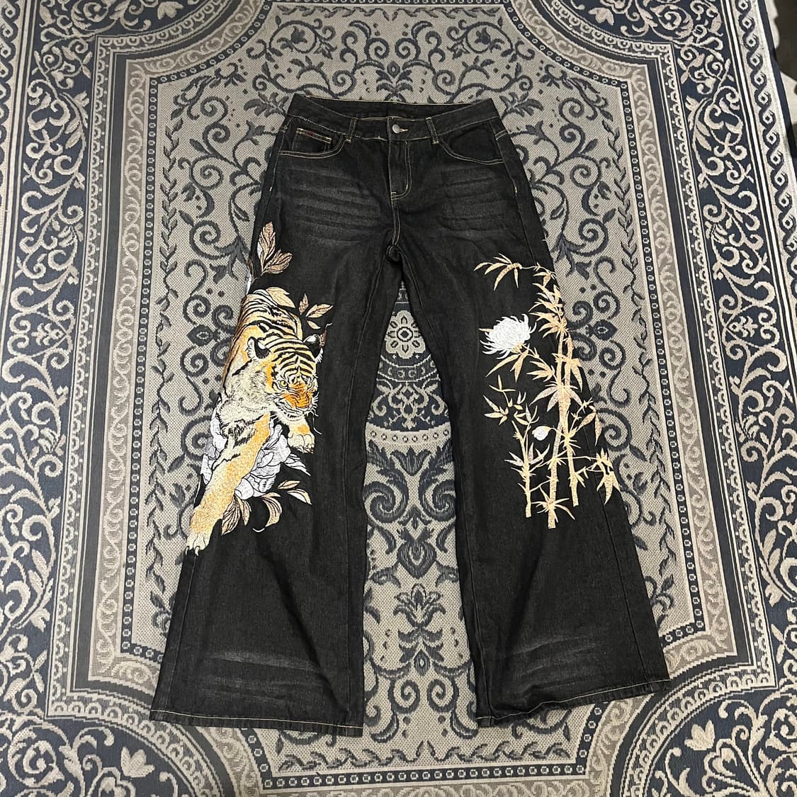 S 빈티지 자수 데님 팬츠/W2534 상품이미지1