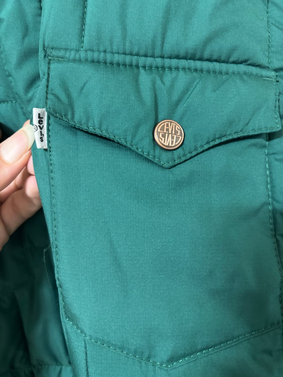 리바이스 그린 자켓 코듀로이 배색 상품이미지2