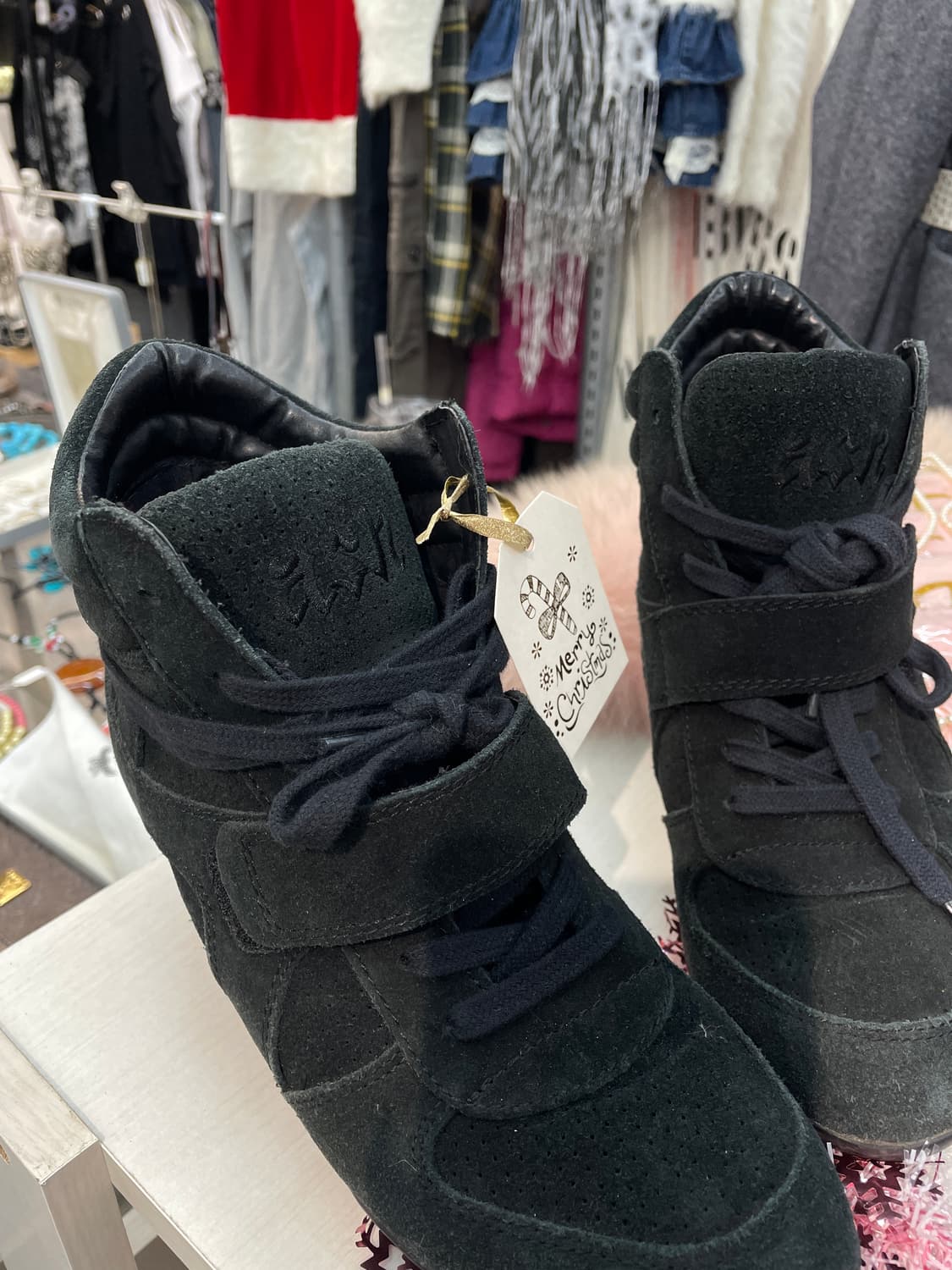 ASH 아쉬 블랙 보위 웨지힐 스니커즈 상품이미지6