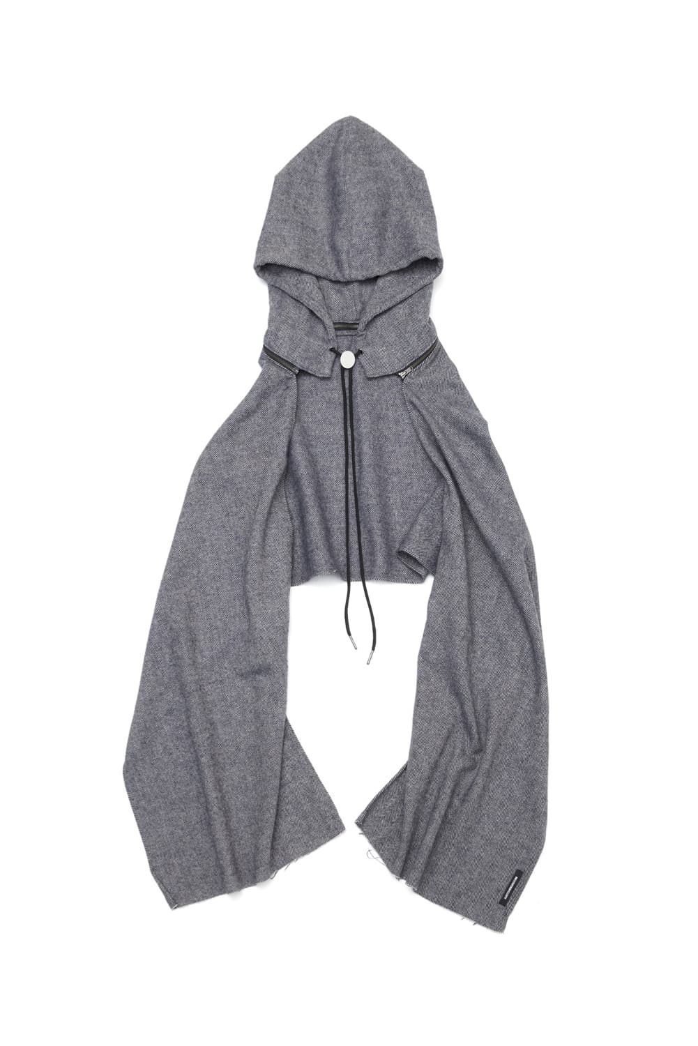 해칭룸 후드 머플러 헤링본 블루그레이 상품이미지1