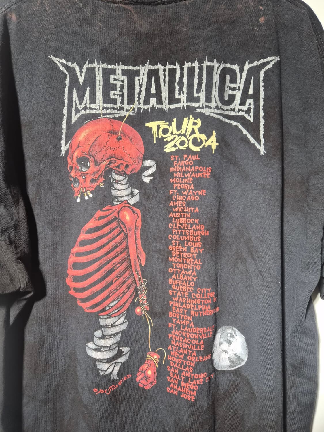 00s delta metallica 2004 tour t shirt 상품이미지8