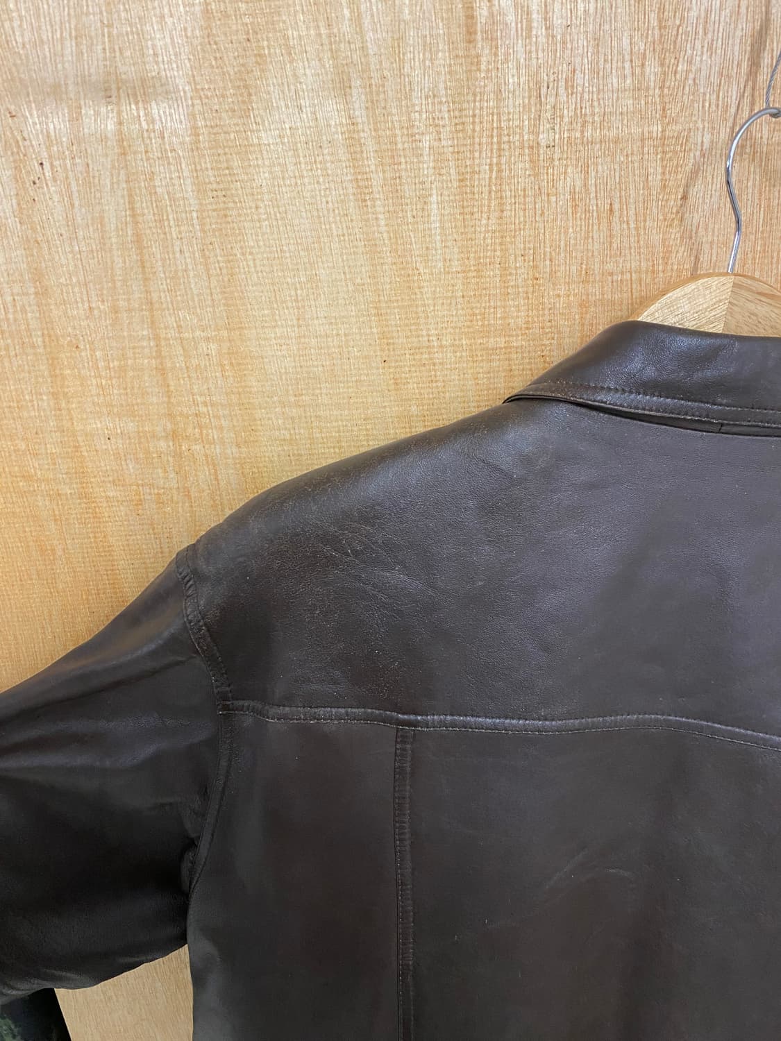 VTG leather padding coat 빈티지 레더 패딩 코트 상품이미지6