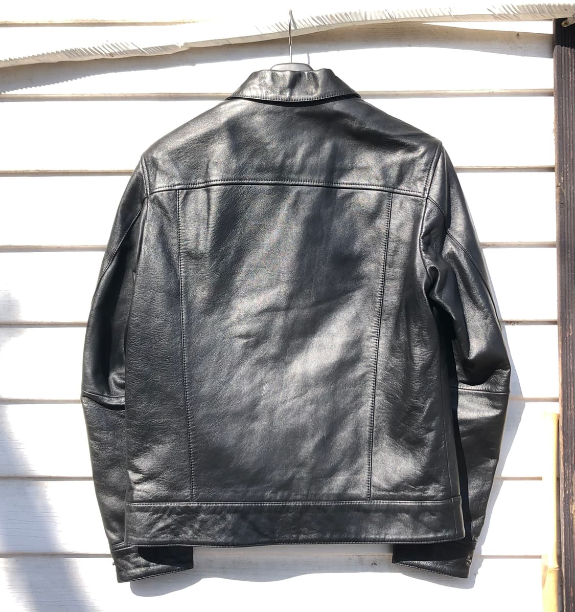 TNGT 램스킨 레더 트러커 자켓 상품이미지2