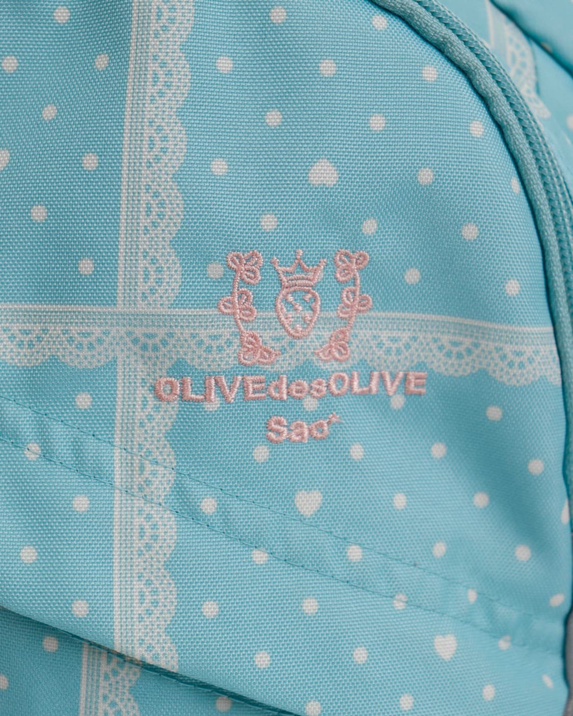 [OLIVE des OLIVE] 민트 레이스 도트 패턴 백팩 상품이미지4