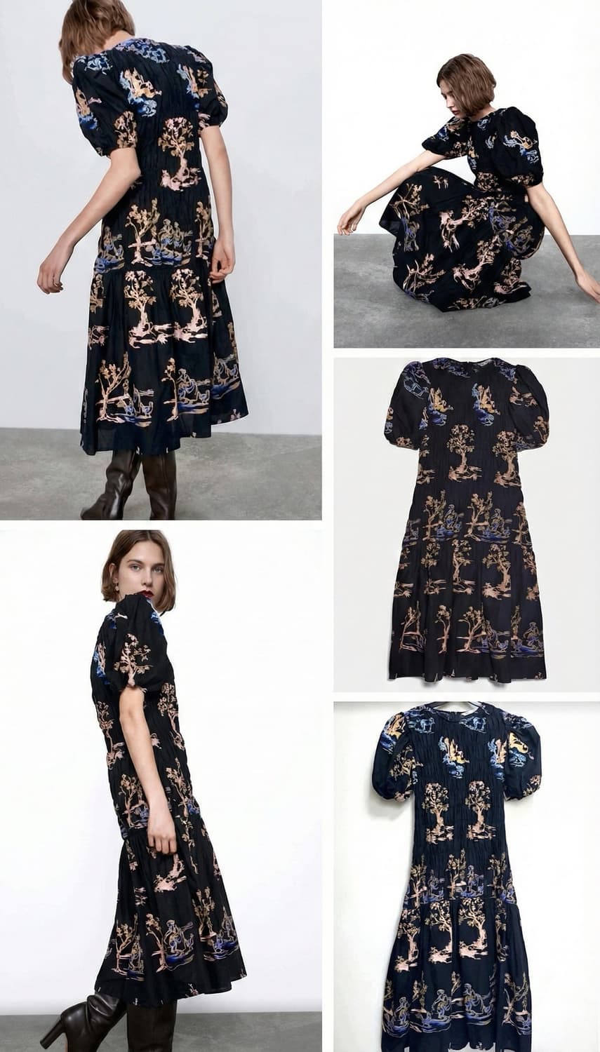 [ZARA] 엘라스틱 자수 원피스 상품이미지9