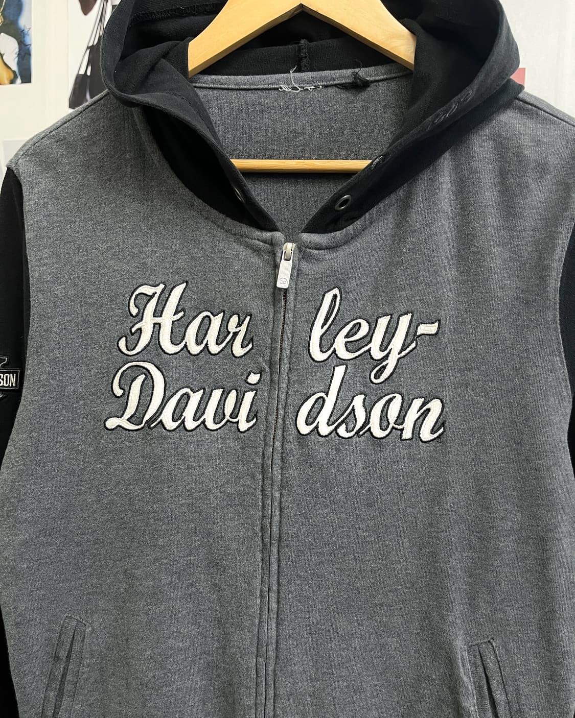 할리데이비슨 빅로고 컬러블럭 후드집업 상품이미지6