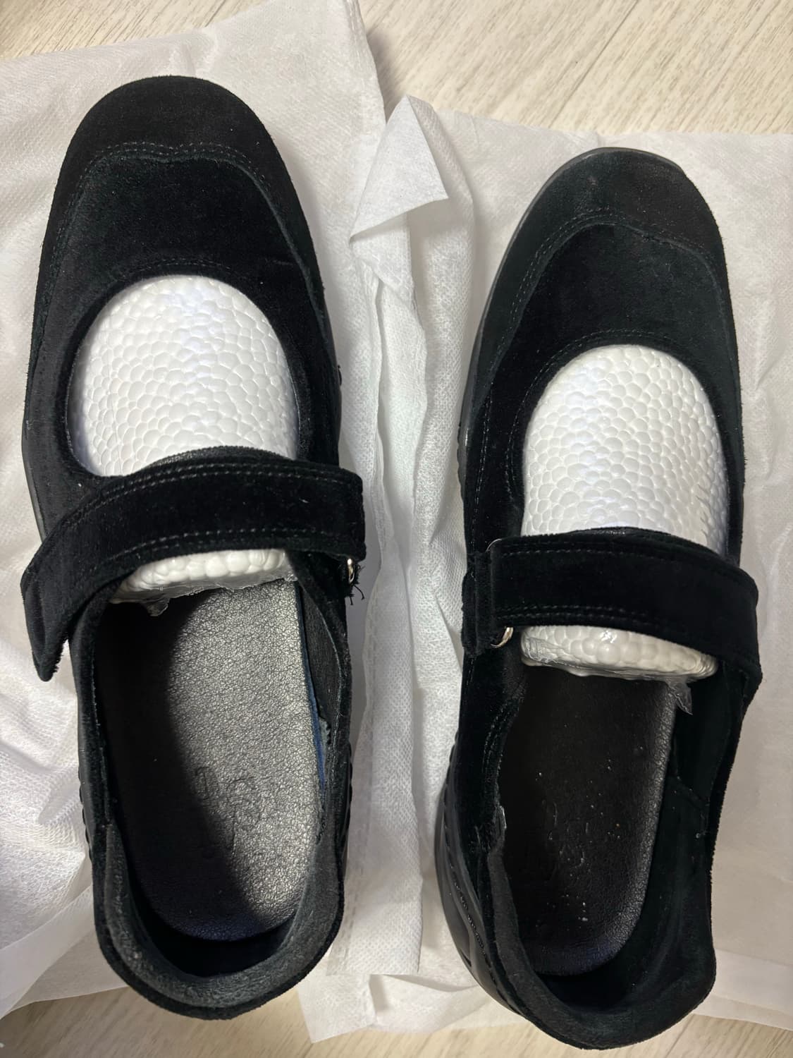 세인트 새틴 메리제인 키높이 스니커즈 벨벳블랙 3cm 250 상품이미지4