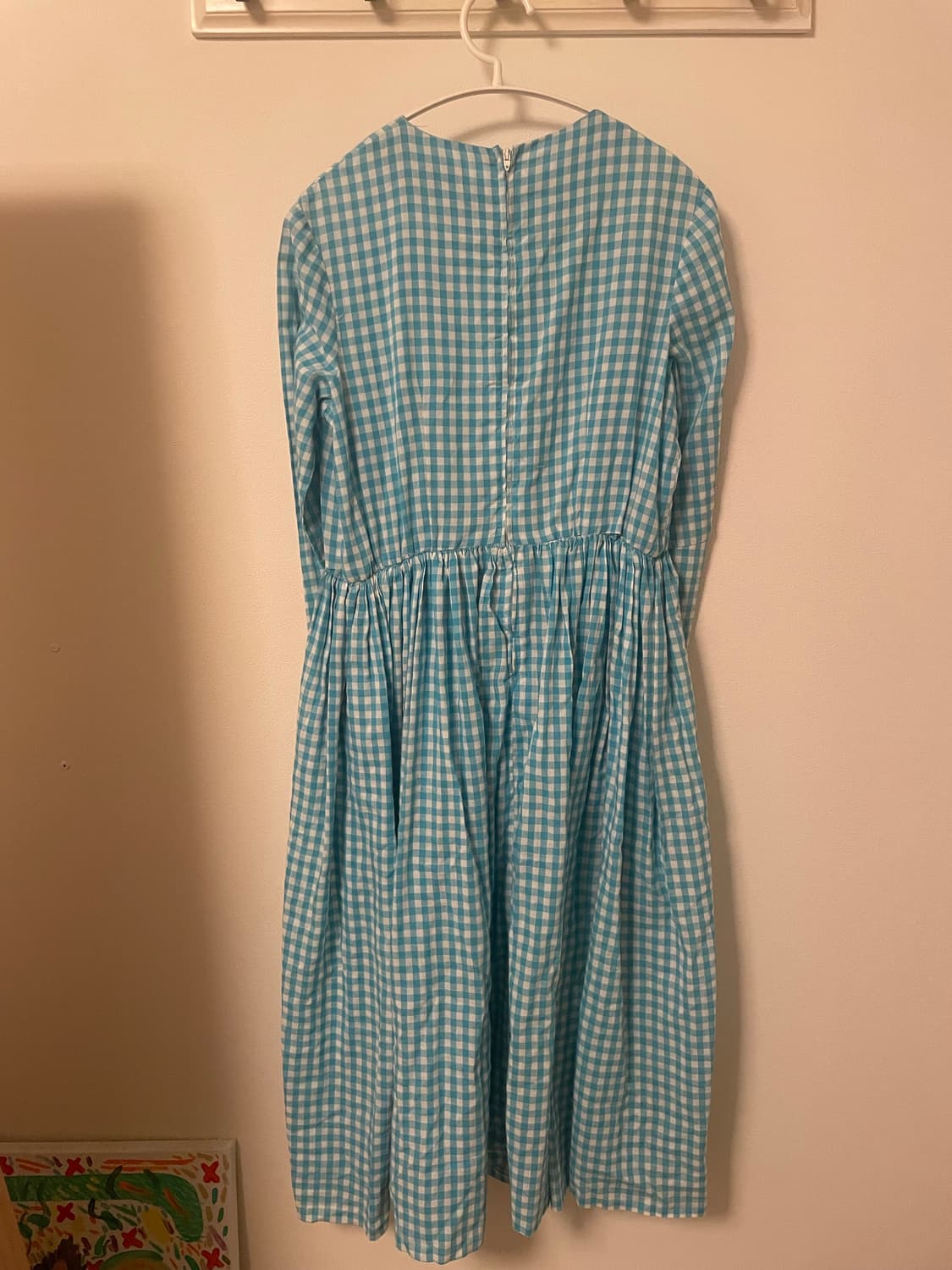 하늘색 패턴 원피스 상품이미지2