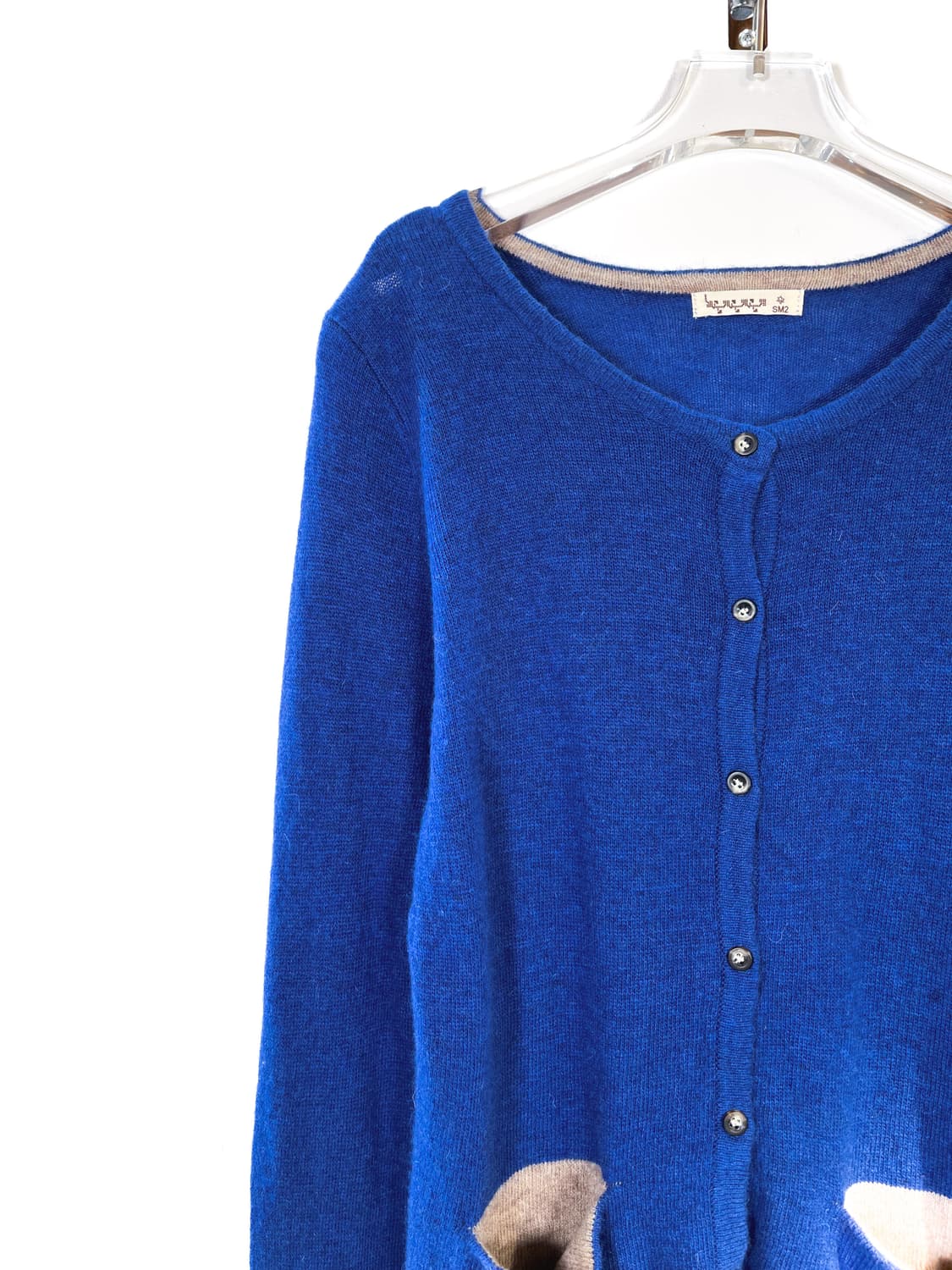 빈티지 블루 울 블렌드 가디건 상품이미지3