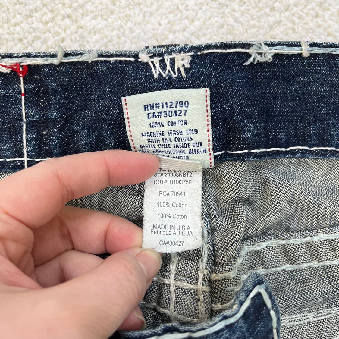 33 트루릴리젼 스티치 데님 청바지 0310M 상품이미지3