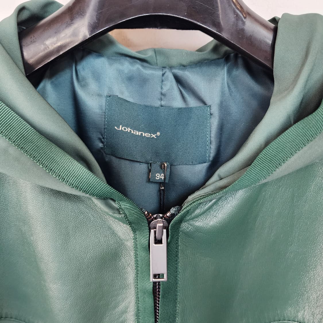 요하넥스 후드 롱 코트 그린 상품이미지2