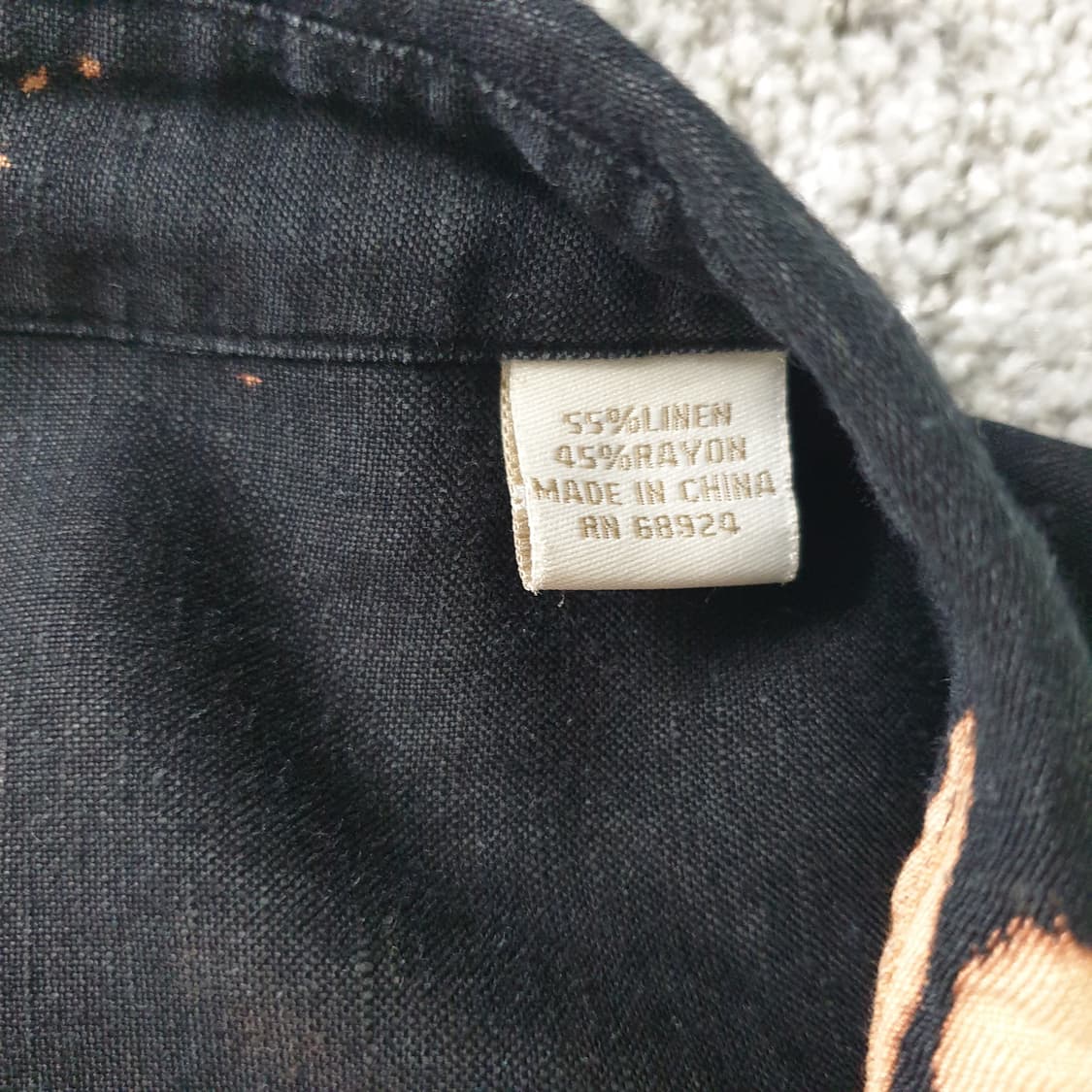 [무료배송] 블랙 앤 베이지 패턴 반팔 셔츠 상품이미지2
