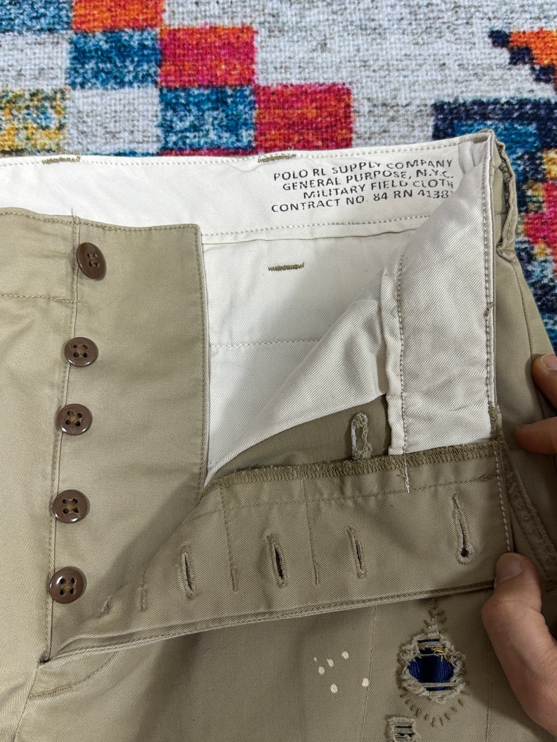 (1회착) 폴로 랄프로렌 릴렉스드핏 패치워크 치노 30x30 상품이미지6