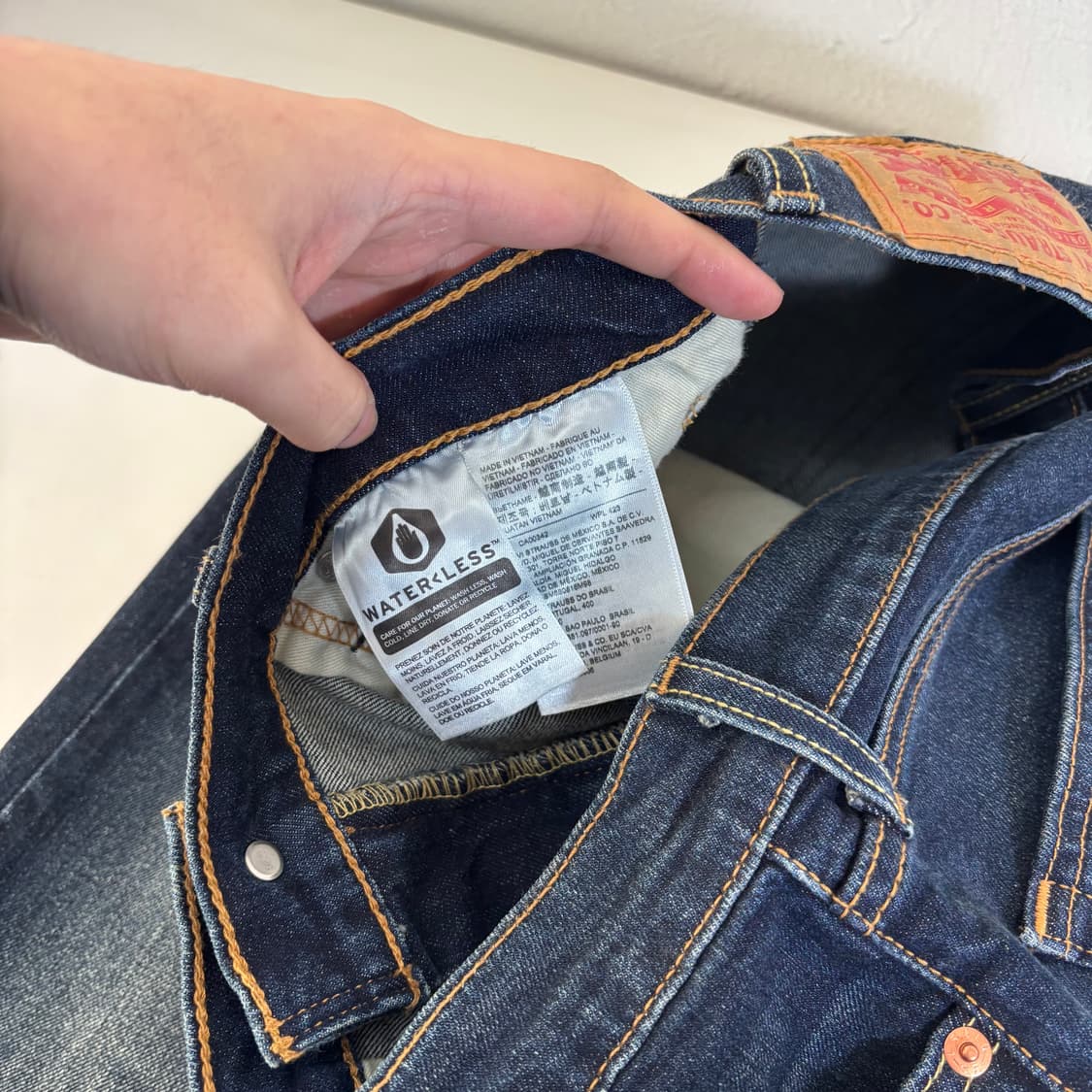 XL 36 리바이스505 레귤러일자핏 연청워시드 데님팬츠 상품이미지2