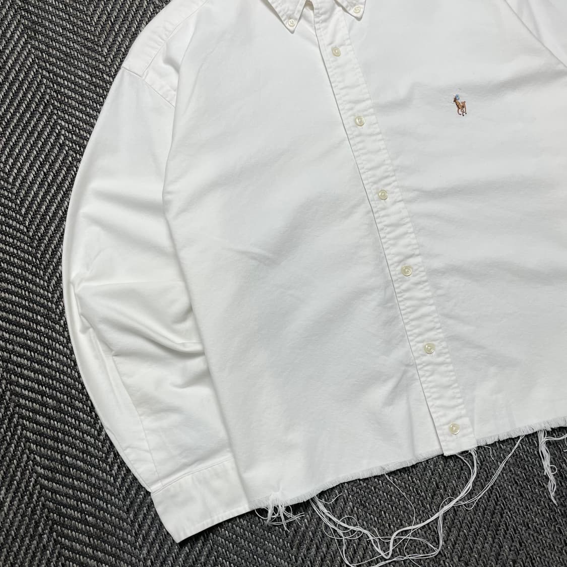 폴로 랄프로렌 옥스포드 화이트 컷팅 크롭 셔츠y 5360 상품이미지4
