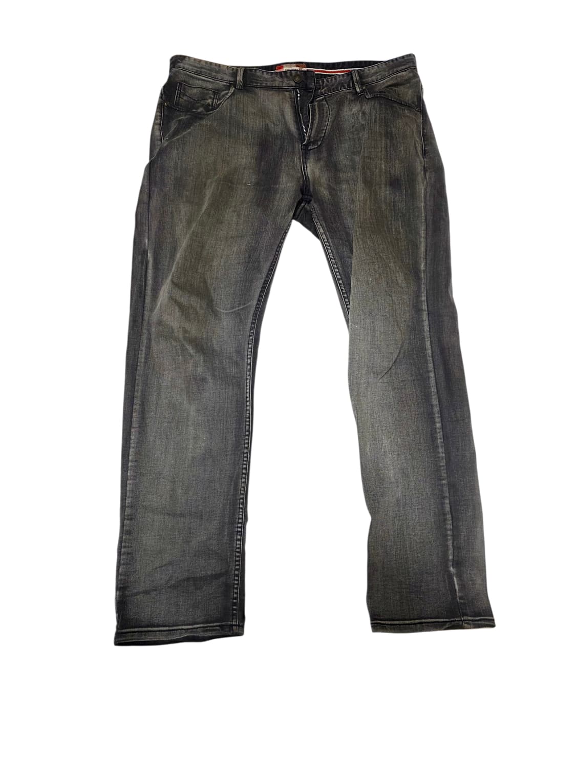 버버리 브리트 라인 빈티지 흑청 오일 워싱 데님 팬츠 38인치(허리5 상품이미지1