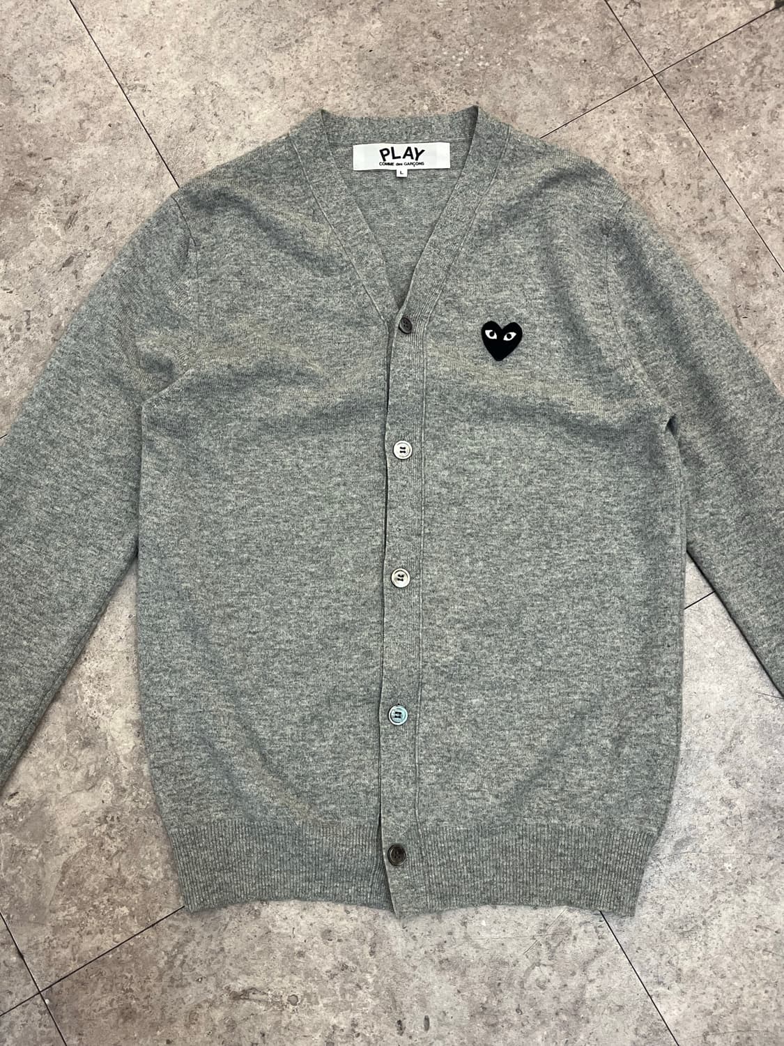 꼼데가르송 가디건 그레이 L #csz2668 상품이미지5