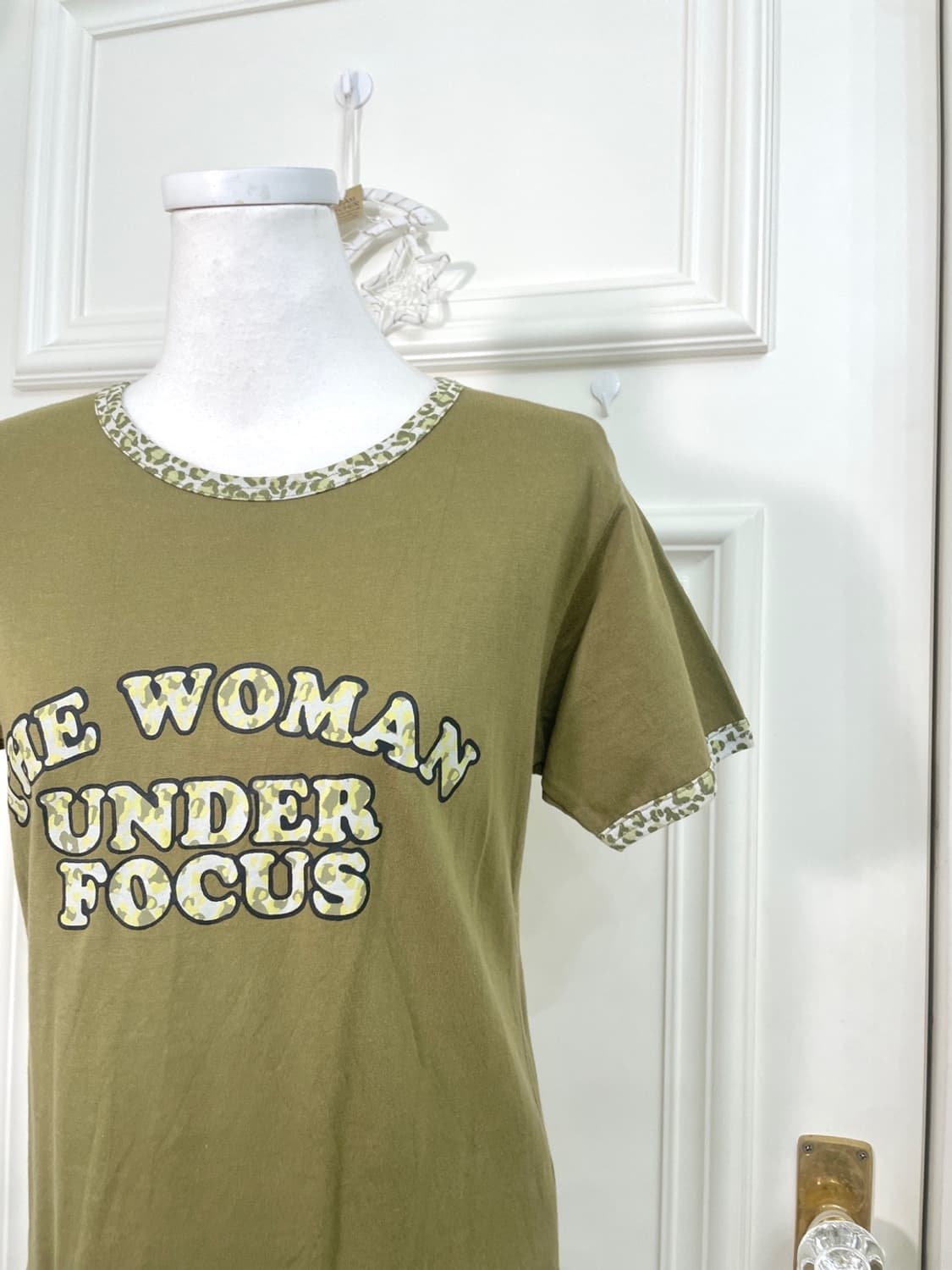 khaki leopard point half top 상품이미지6