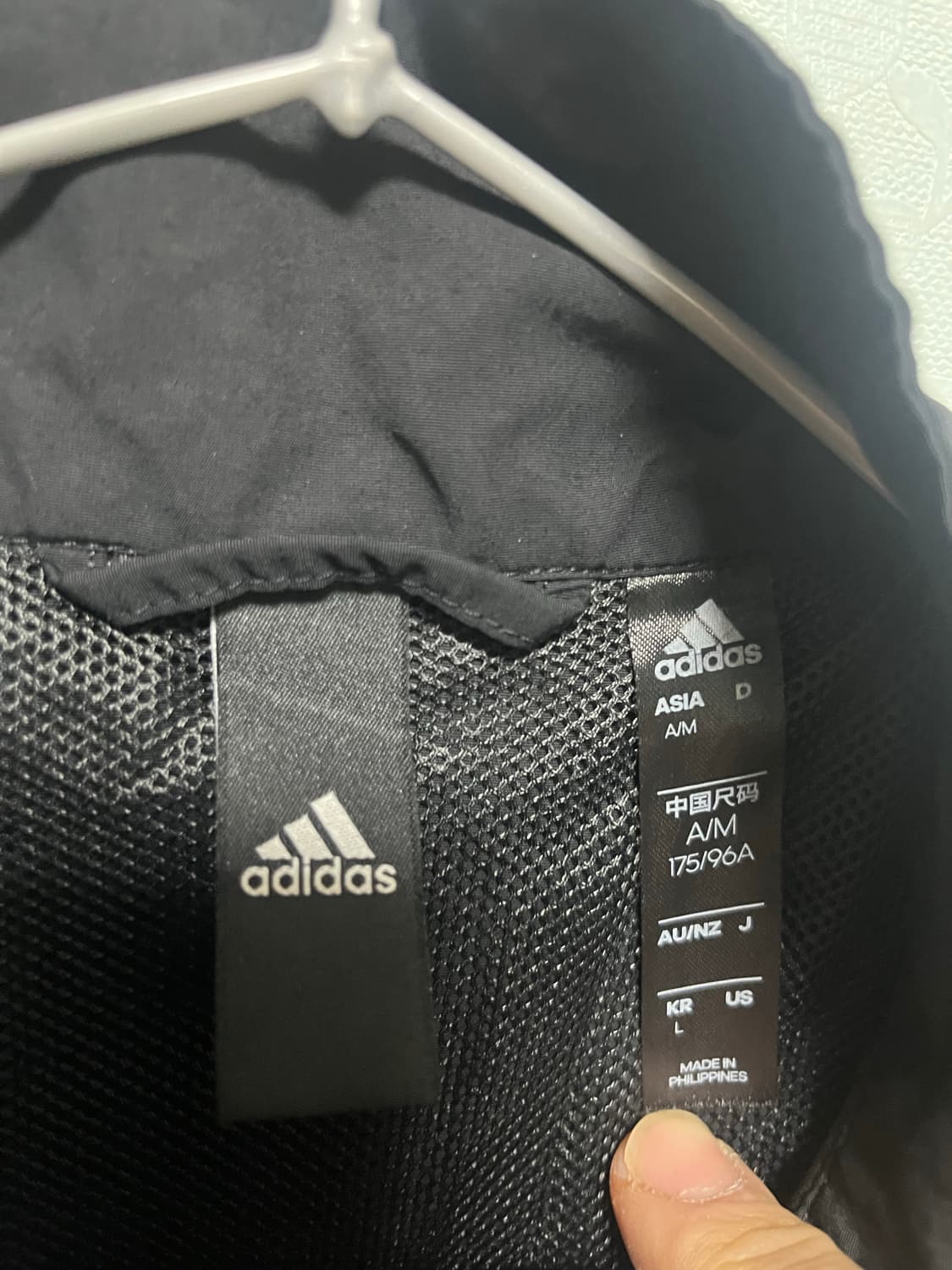 아디다스  우븐 블랙/그레이 바람막이 자켓 상품이미지6