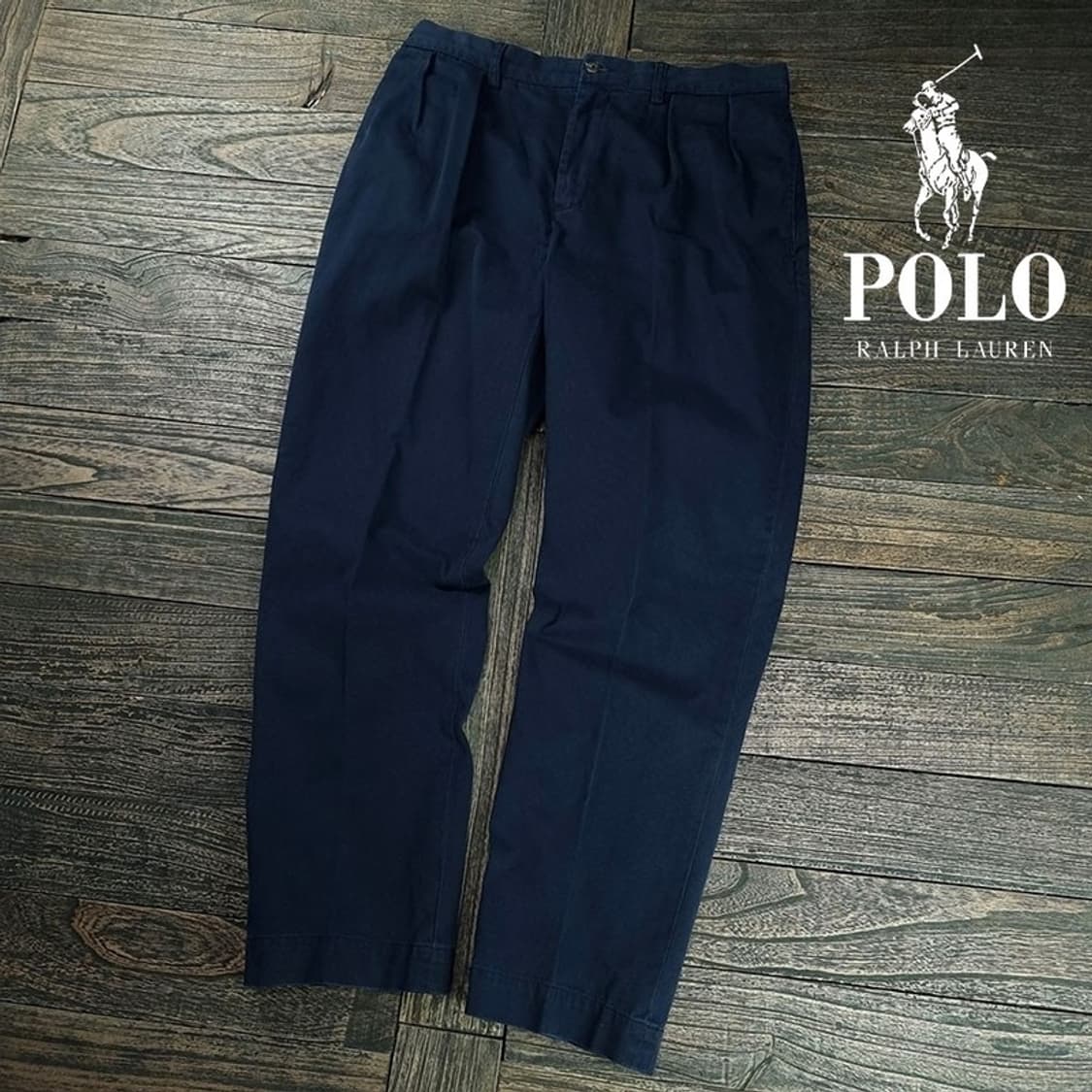 [폴로 랄프로렌] 포니 로고 자수 코튼 치노 팬츠 네이비 M19456 상품이미지1