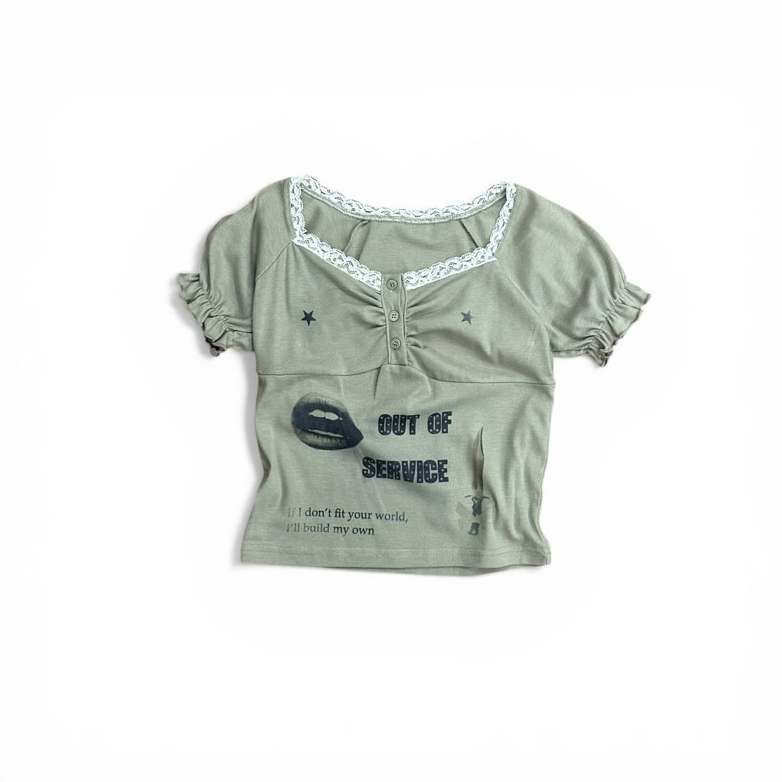 Punk Archive Khaki Crop Top 상품이미지1