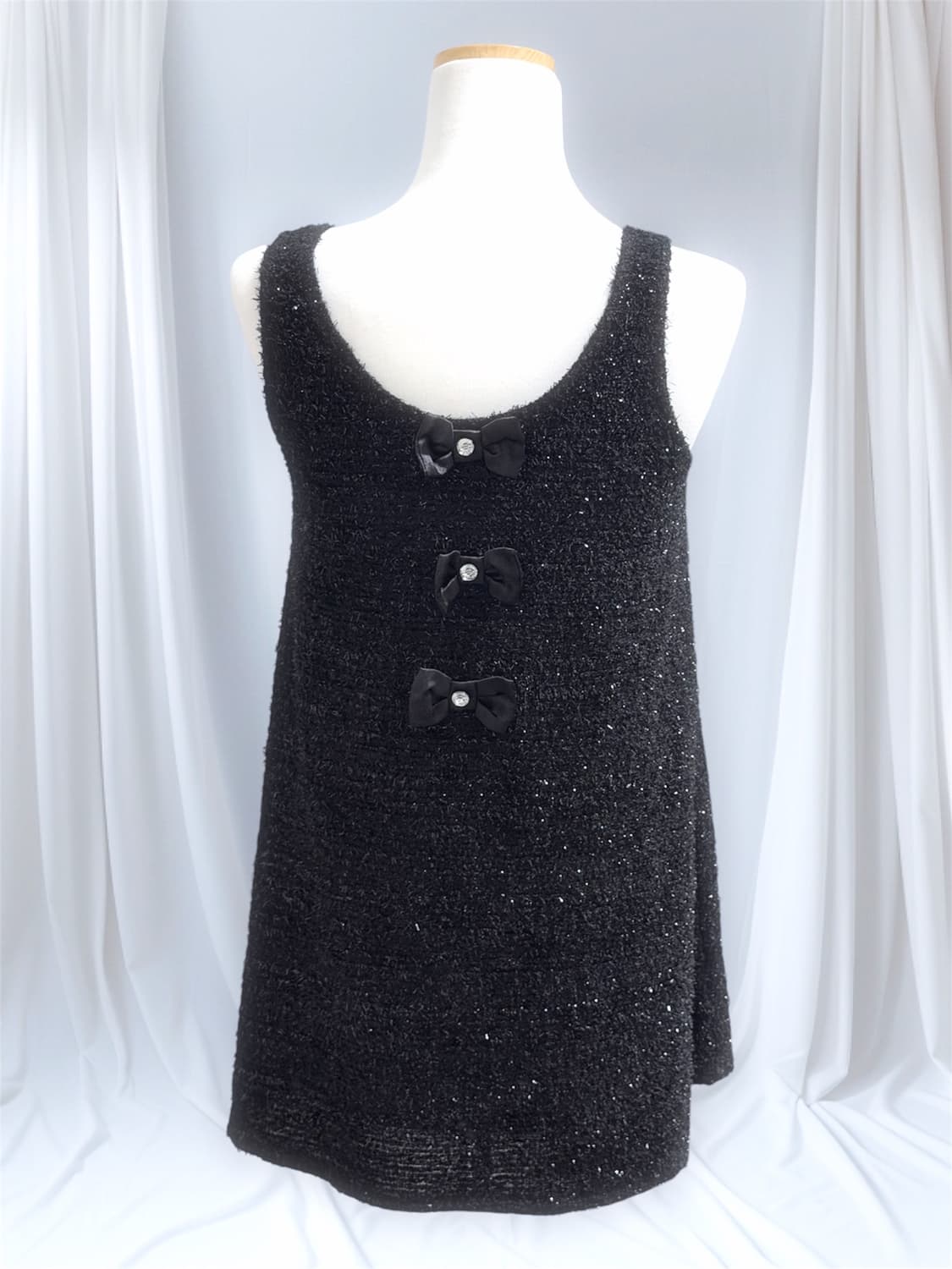 빈티지 리본 큐빅 원피스 상품이미지2