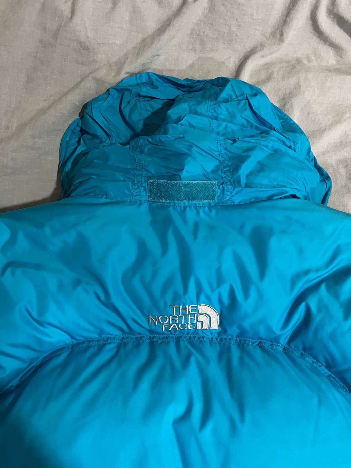 노스페이스 재팬 / 눕시 센터로고 패딩 / L / 블루 상품이미지4