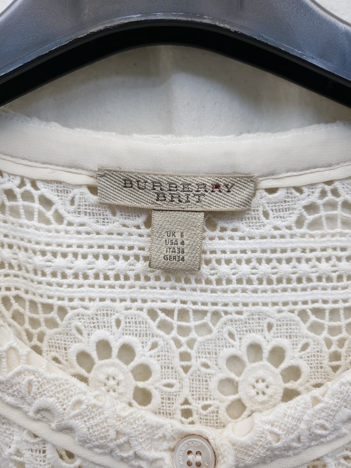 버버리 레이스 원피스 화이트 156. 상품이미지3