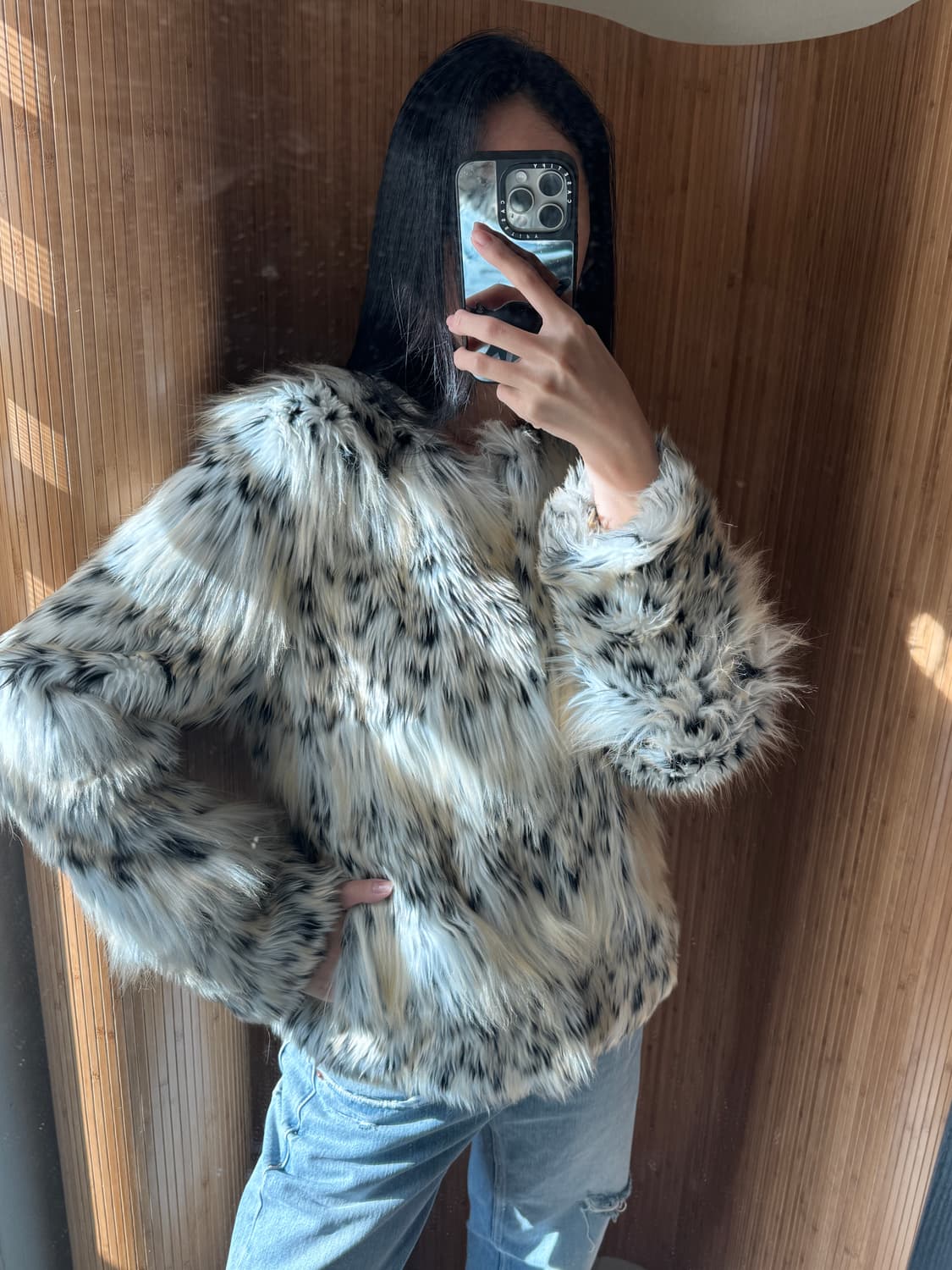 몰리올리 레오파드 호피 퍼 자켓 상품이미지2