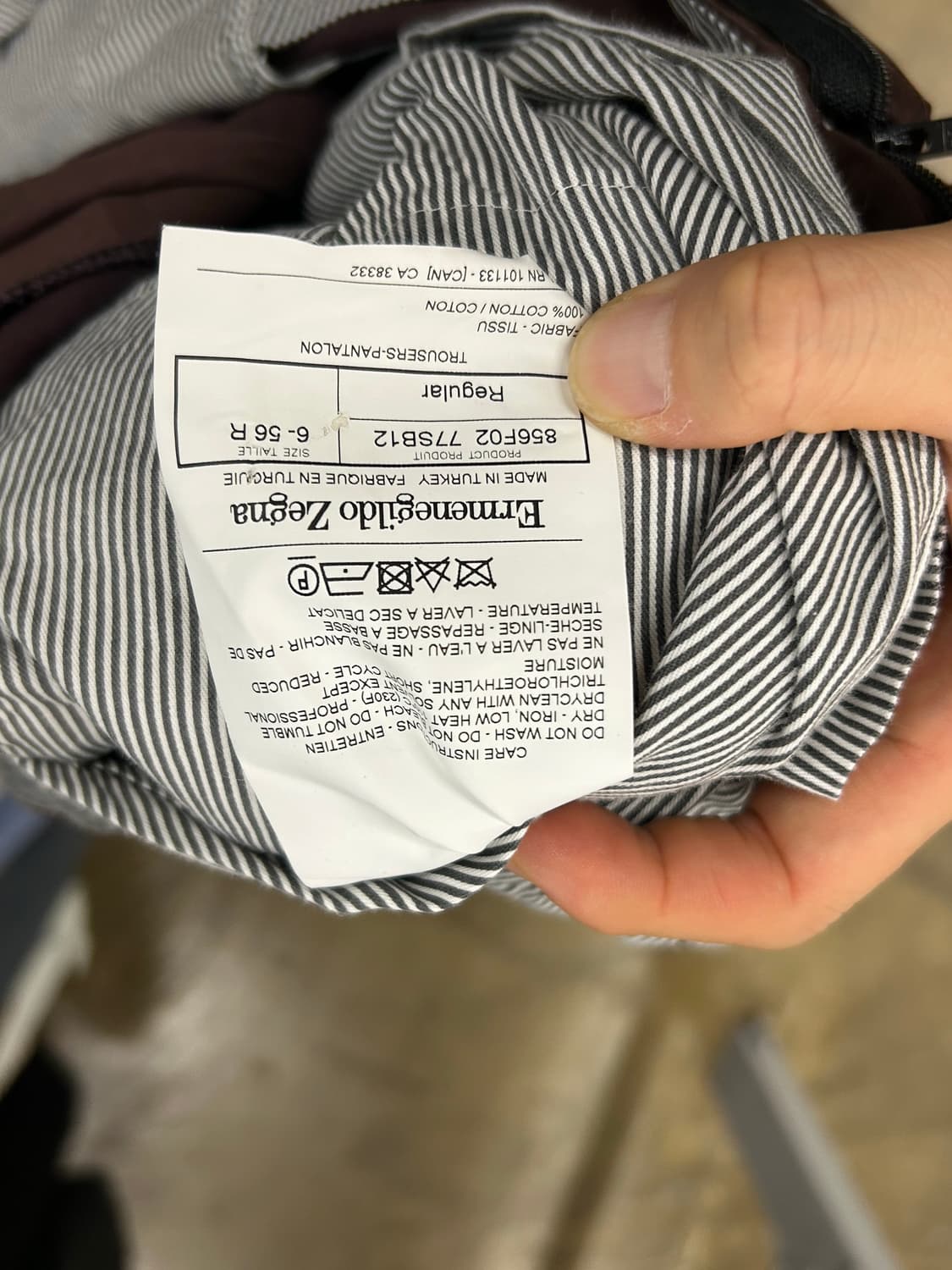 Ermenegildo Zegna 제냐 브릭스톤 갈색 면바지 상품이미지8