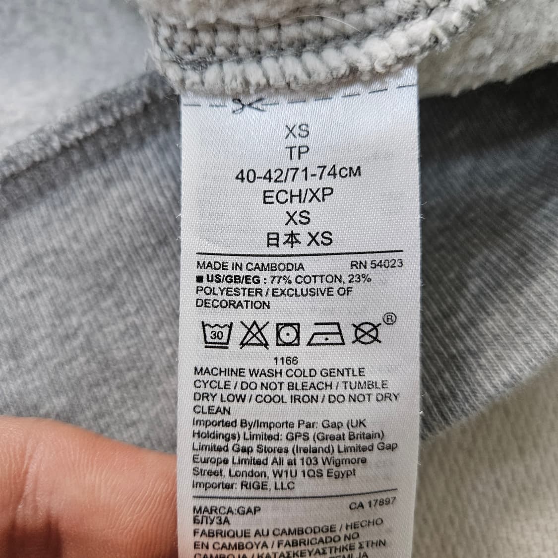XS 갭 여성 오리지널 로고 맨투맨 0319Y 상품이미지4