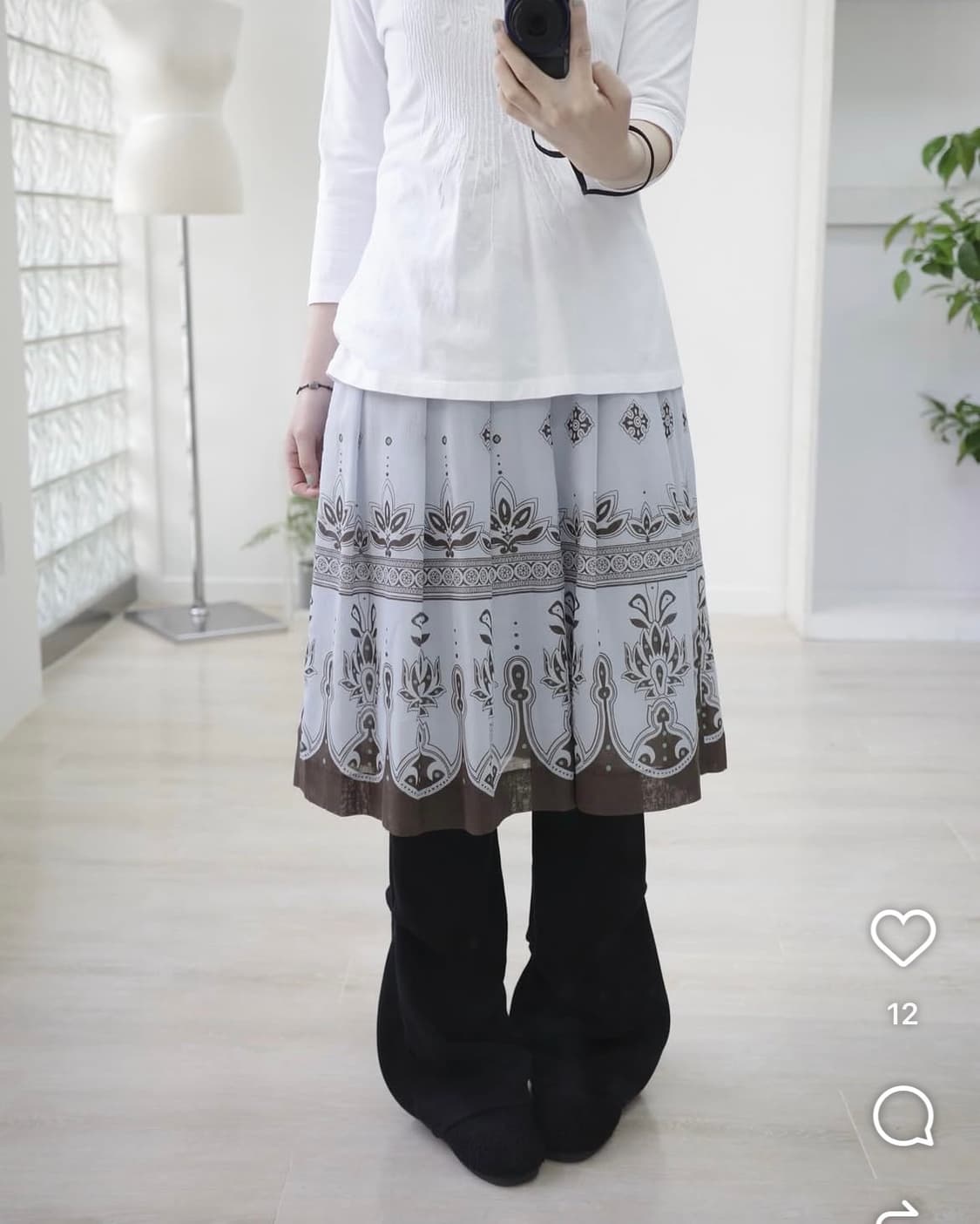 Telighe skyblue skirt 상품이미지3