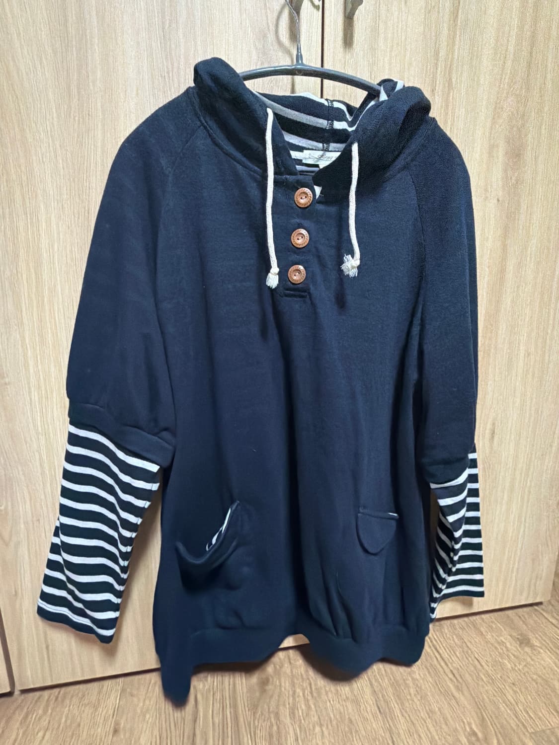 모리걸 레이어드 후드티 하구미 상품이미지1