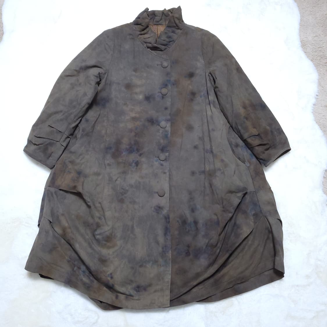 여성 천연염색 롱점퍼 66 0209  뽀샤샤 상품이미지1