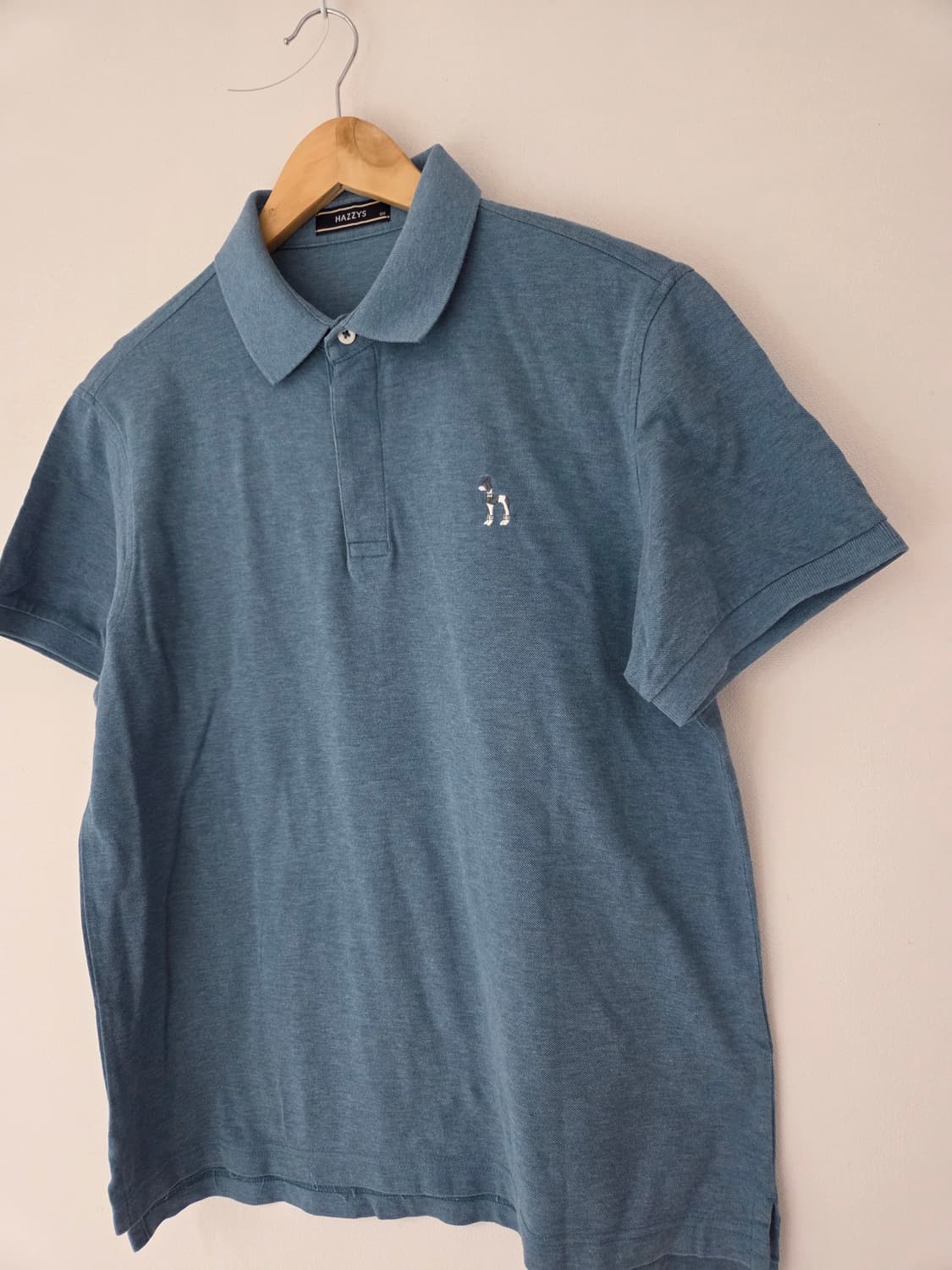 헤지스 히든버튼 블루 반팔카라티(100사이즈) 상품이미지3