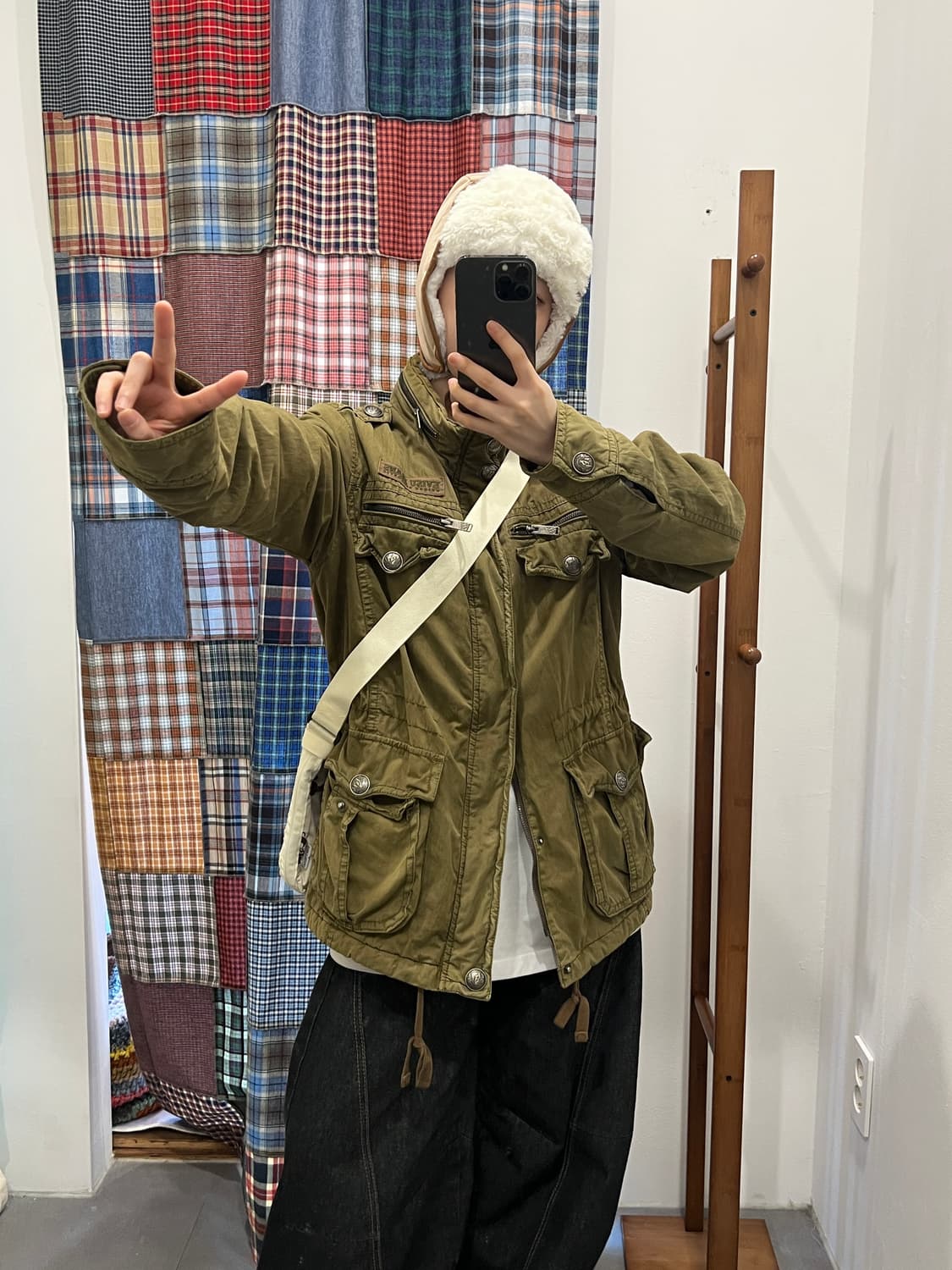 Evisu 카키 패치 자켓 상품이미지2