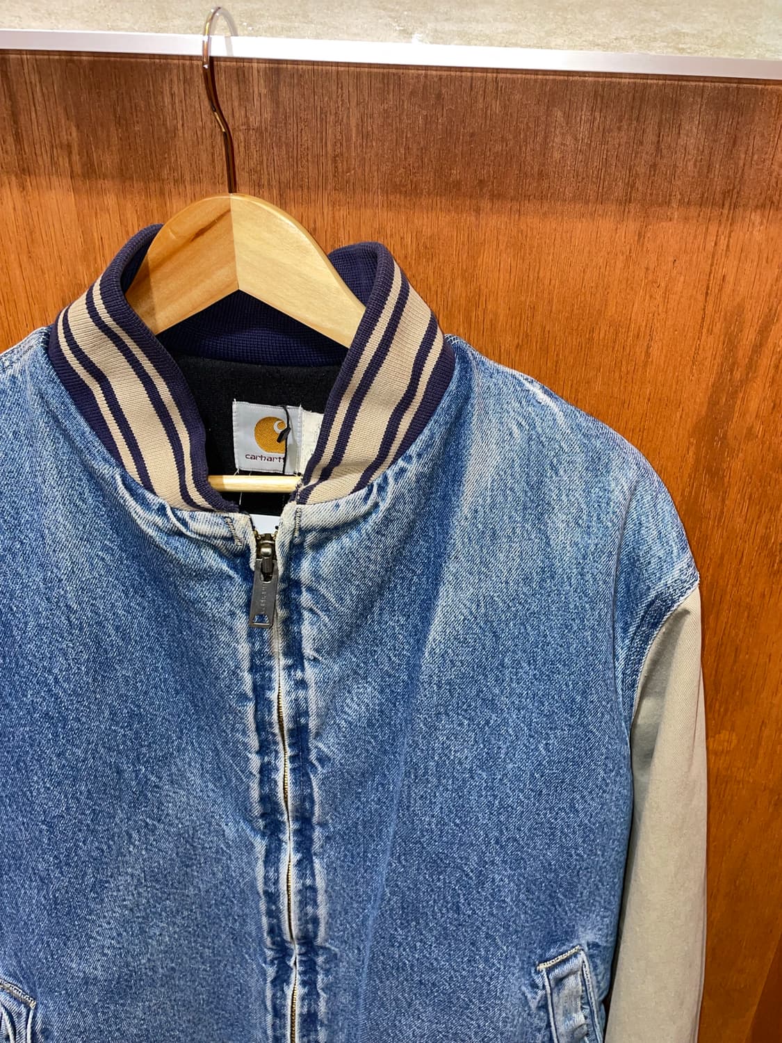 (M) Carhartt 칼하트 데님 바시티 자켓 상품이미지6