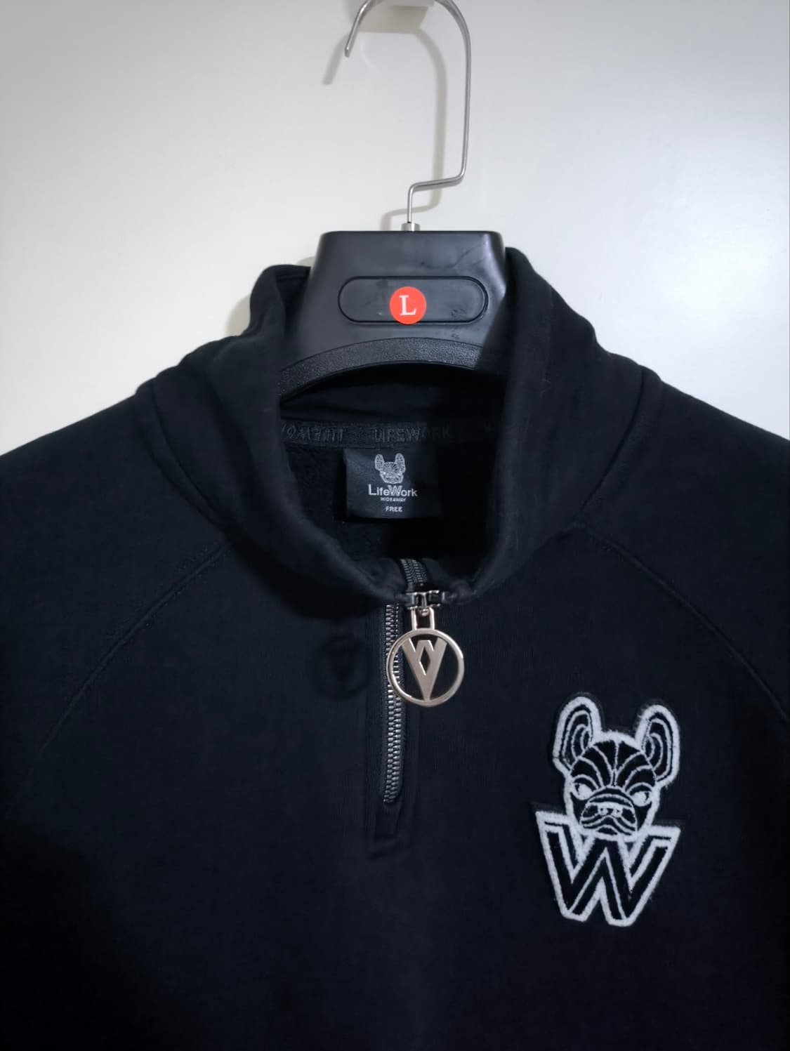 오버핏 프리 라이프워크 반집업 맨투맨 상품이미지2