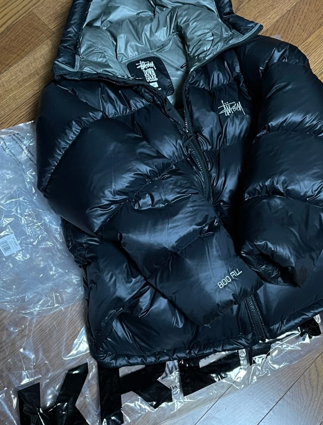 스투시 다운파카 마이크로 립스탑 패딩 xs 상품이미지4