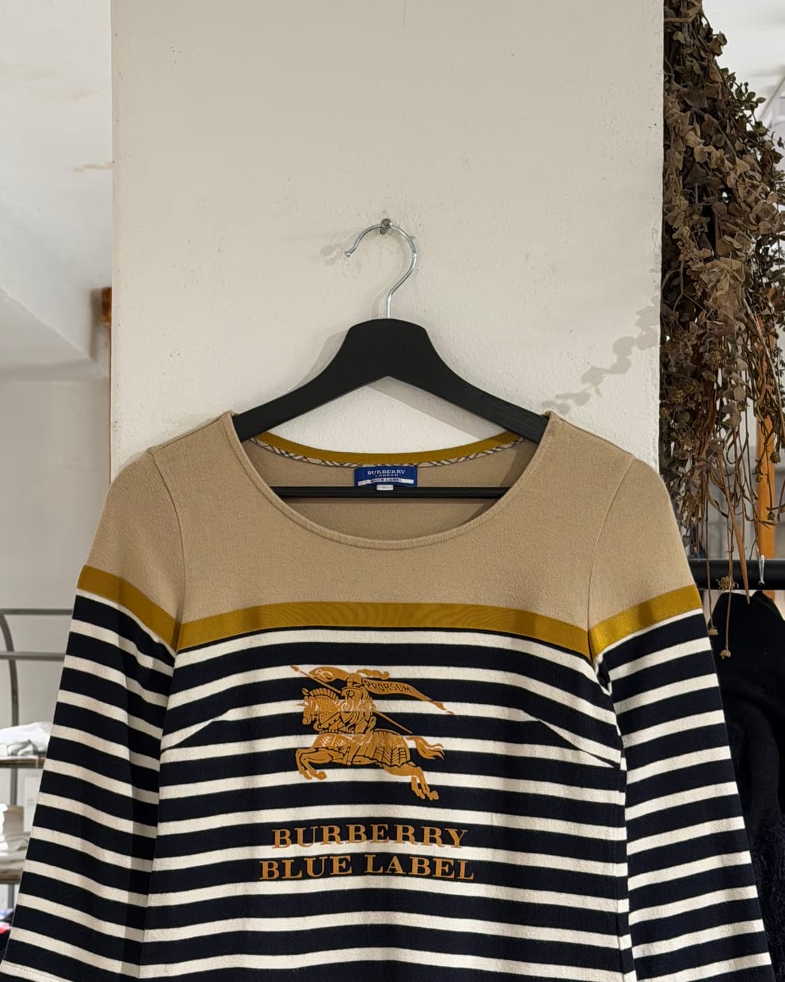 버버리 블루라벨 배색 스트라이프 7부소매 튜닉 상품이미지4