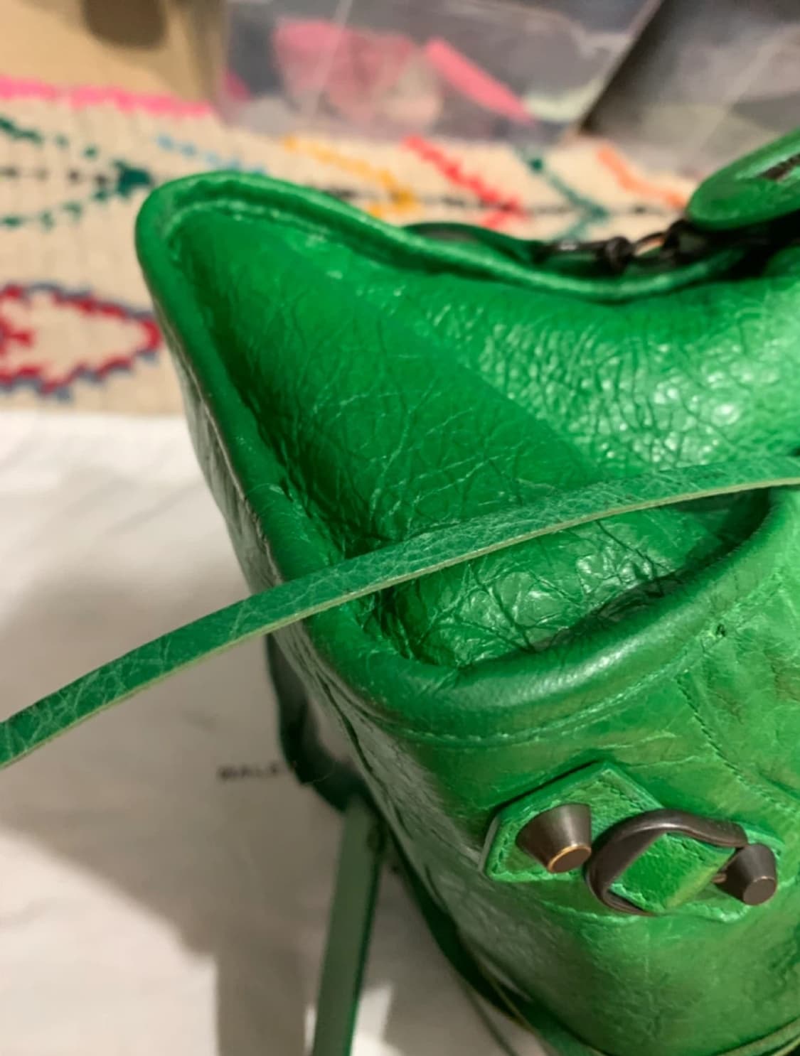 발렌시아가 모터백 시티백 그린 미듐 상품이미지4