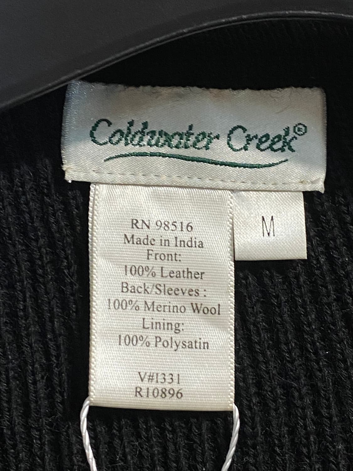 빈티지 레더 & 니트 집업 자켓 상품이미지3