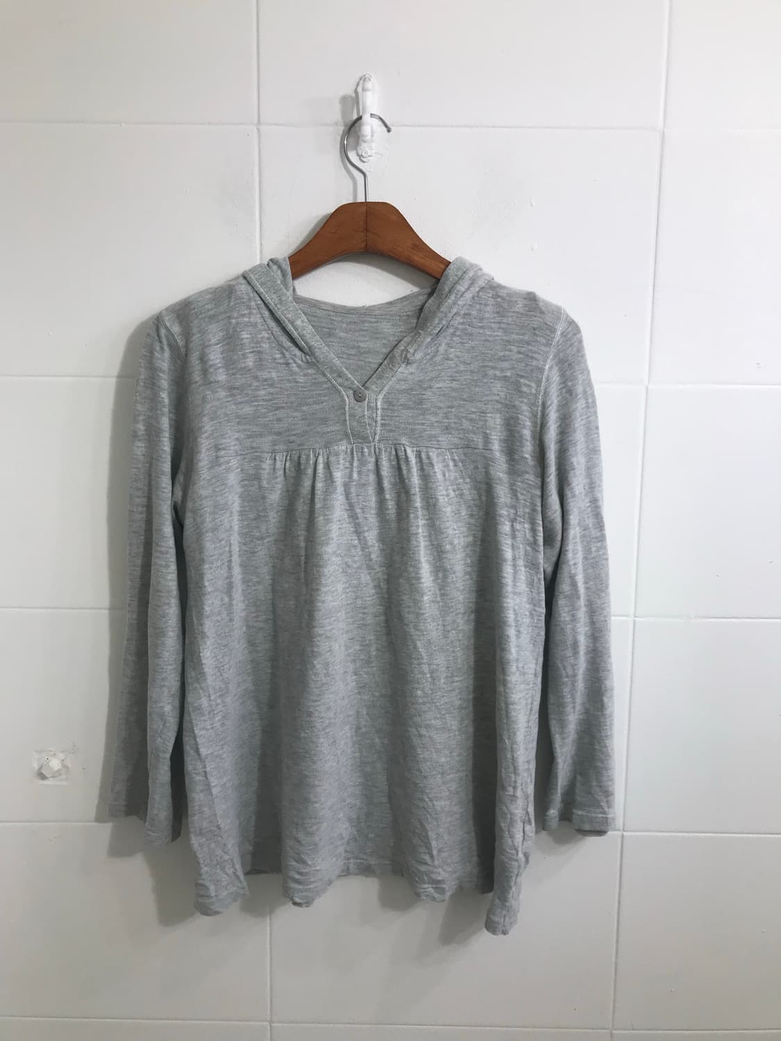 그레이 너드 니혼진 퍼 카라 피코트 코디세트 상품이미지6