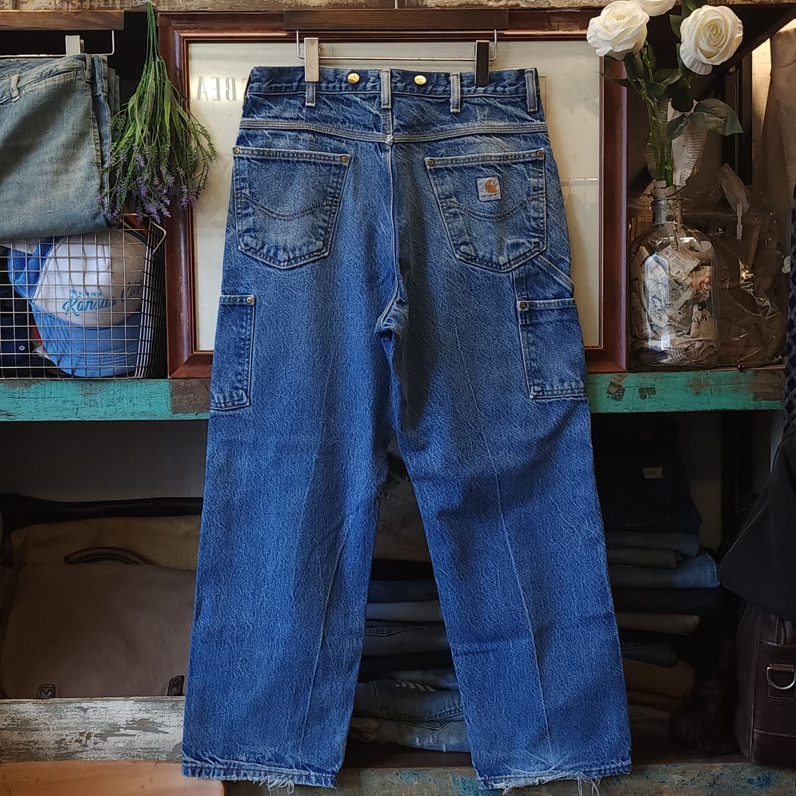 90s 칼하트 싱글니 카펜터 데님팬츠 칼하트 워크팬츠 USA 36x30 상품이미지2