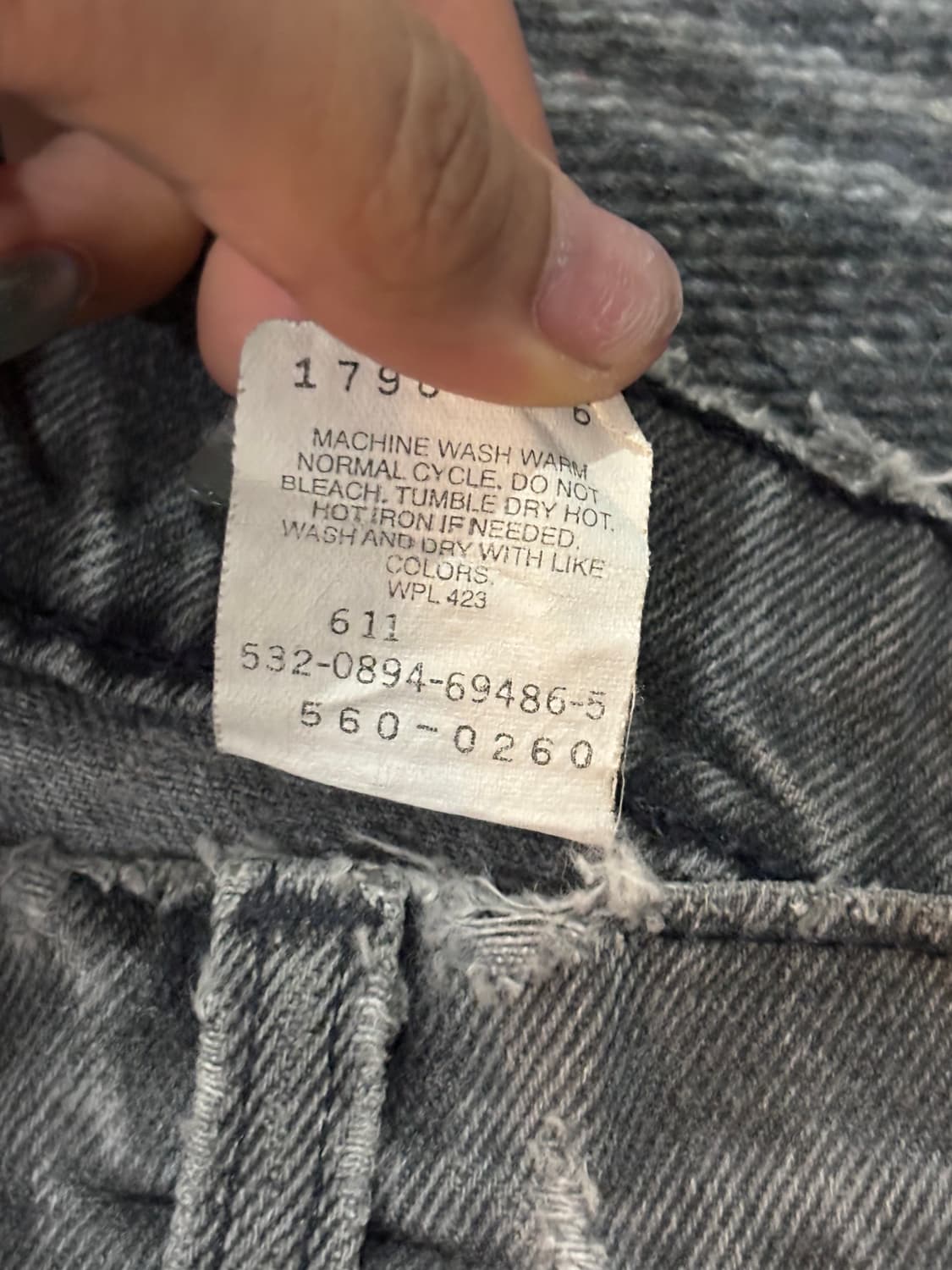 90's MADE IN USA 🇺🇸 리바이스 560 루즈핏 흑청 상품이미지10