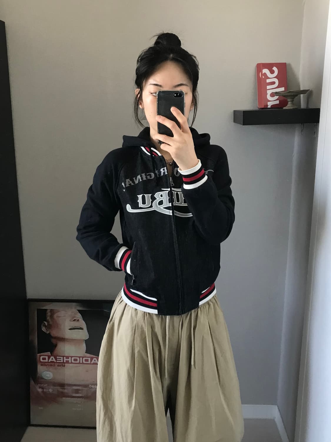 푸부 올드스쿨 프린팅 데님 후드집업 상품이미지3